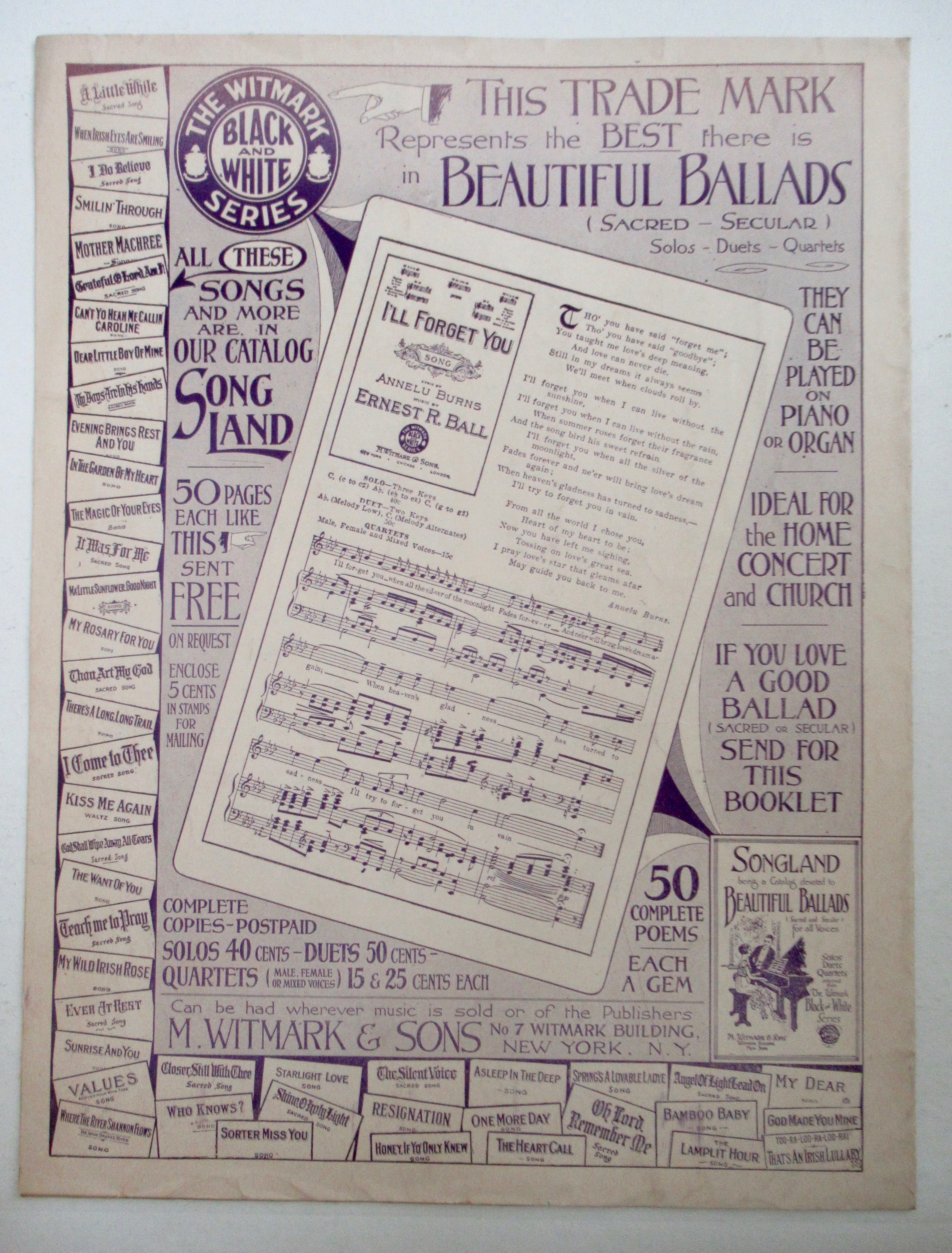 1921 That's How I Believe In You Sheet Music