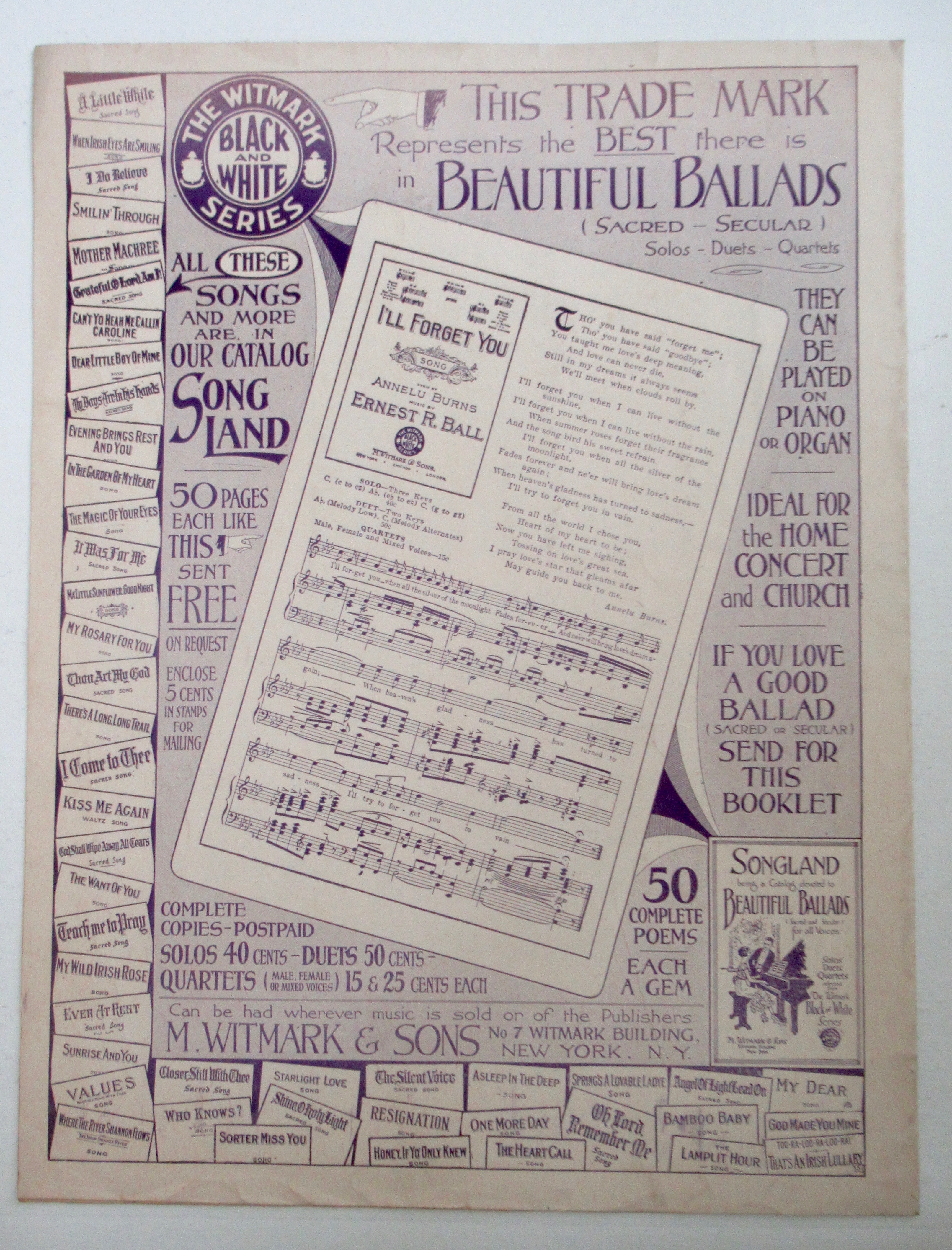 1921 That's How I Believe In You Sheet Music