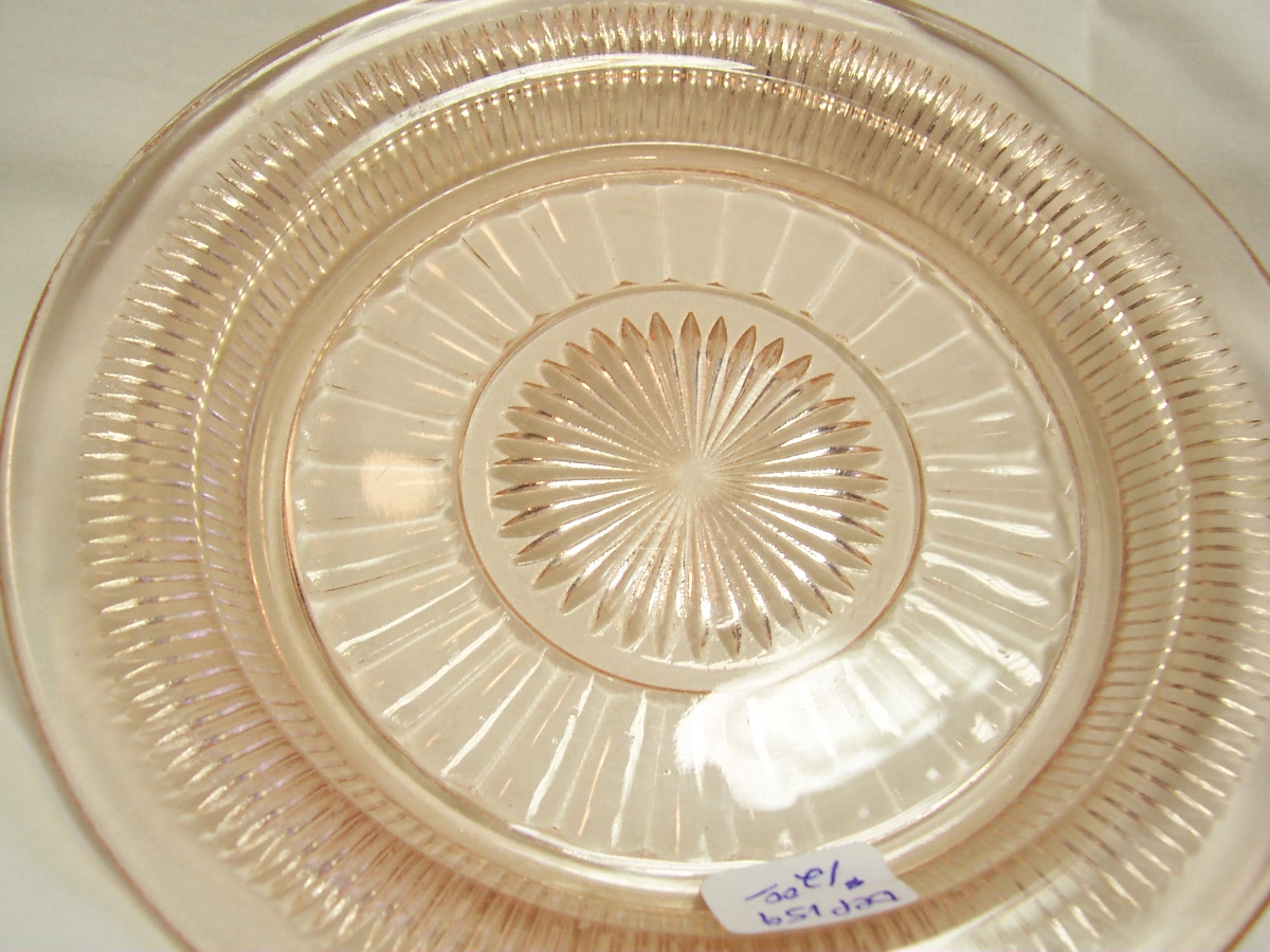 Pink Depression Hocking Coronation plate 6 in