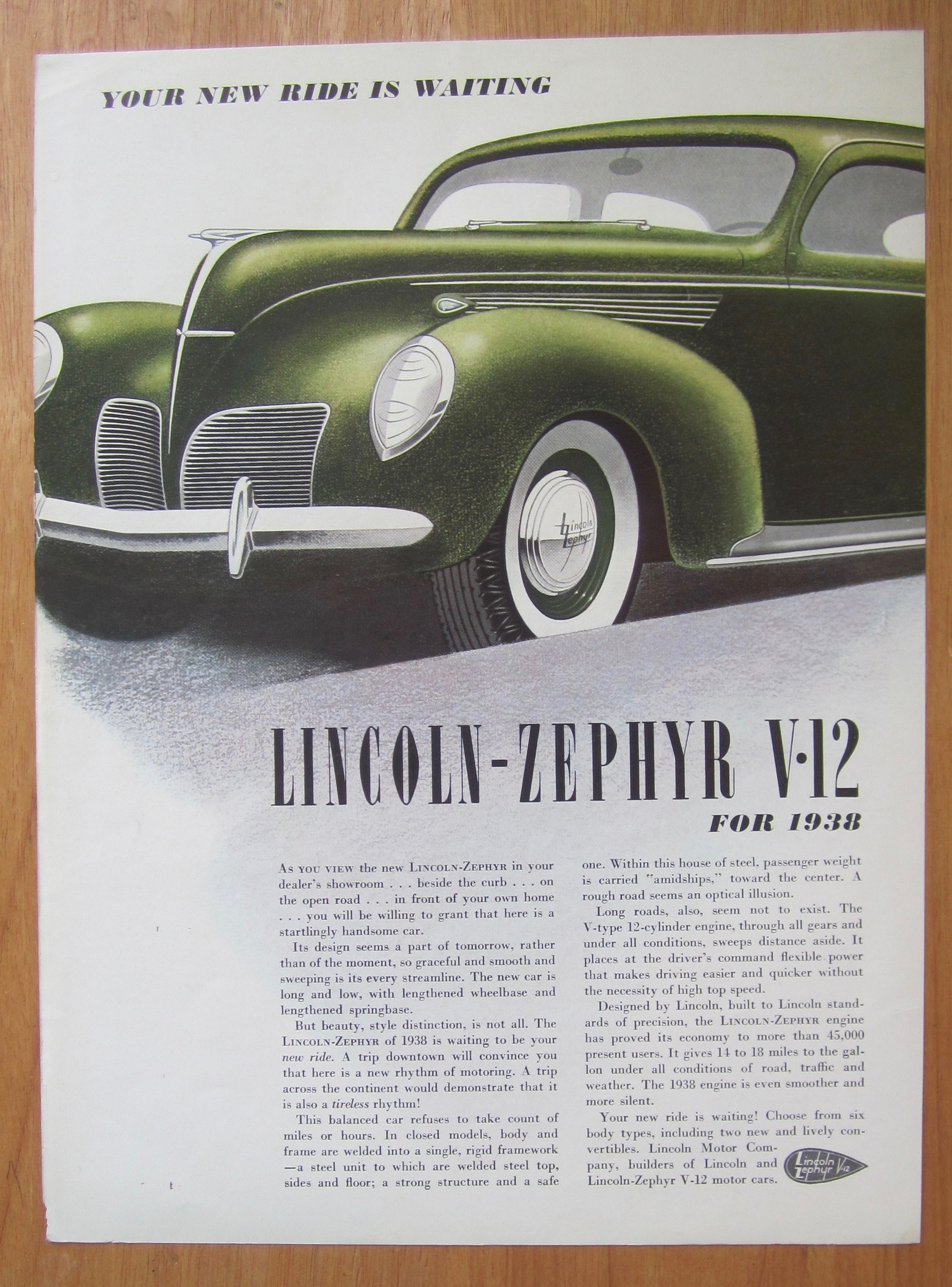 1938 Lincoln Zephyr V-12 with 1938 Zephyr