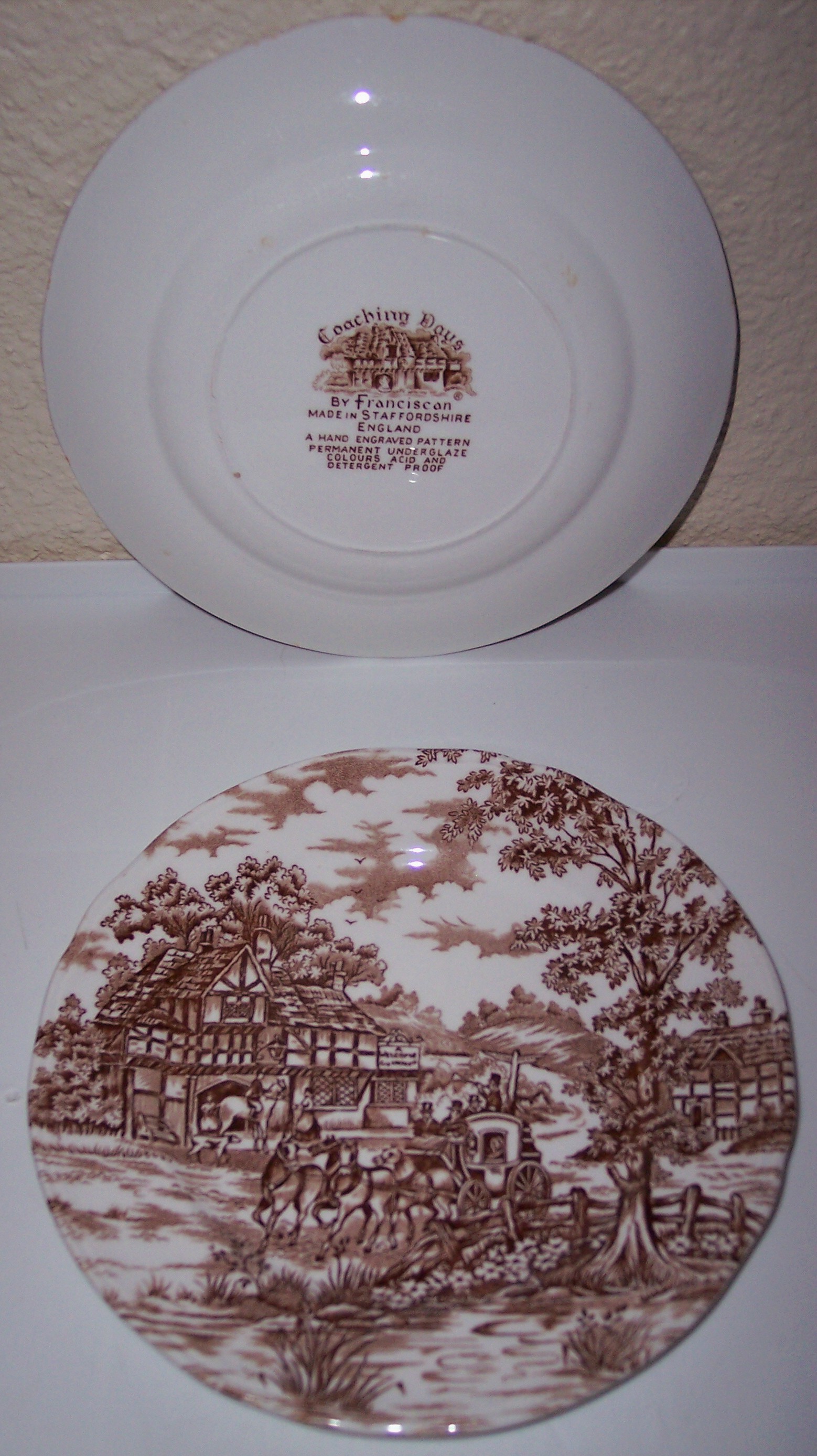 Franciscan Pottery Coaching Days Bread Plate!
