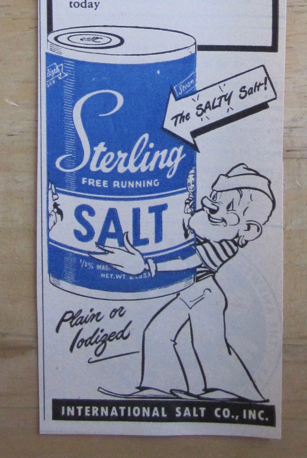1946 Sterling Salt with Sailor Holding The Salty Salt