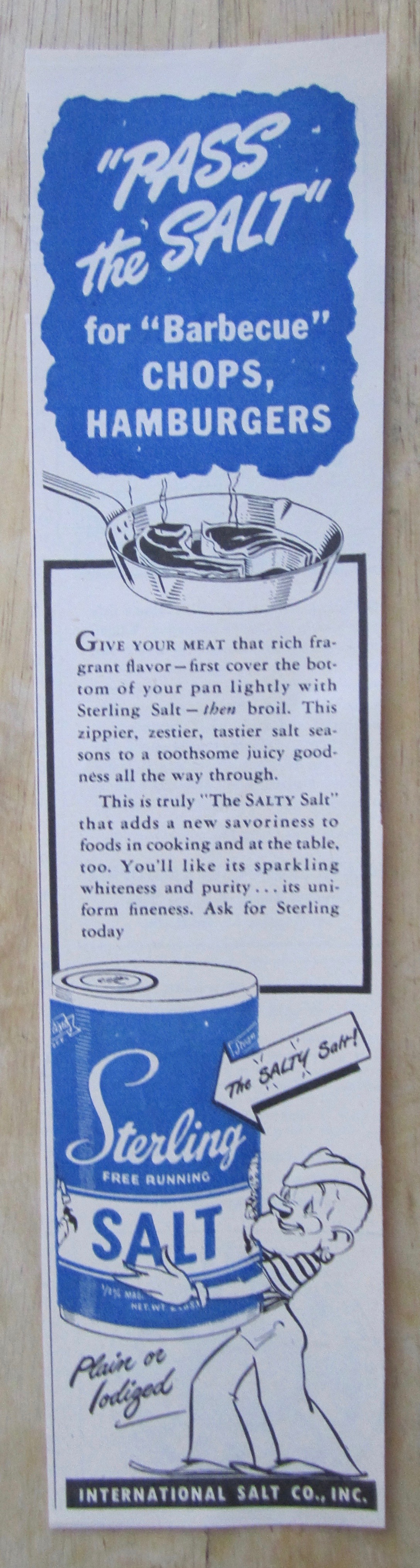 1946 Sterling Salt with Sailor Holding The Salty Salt