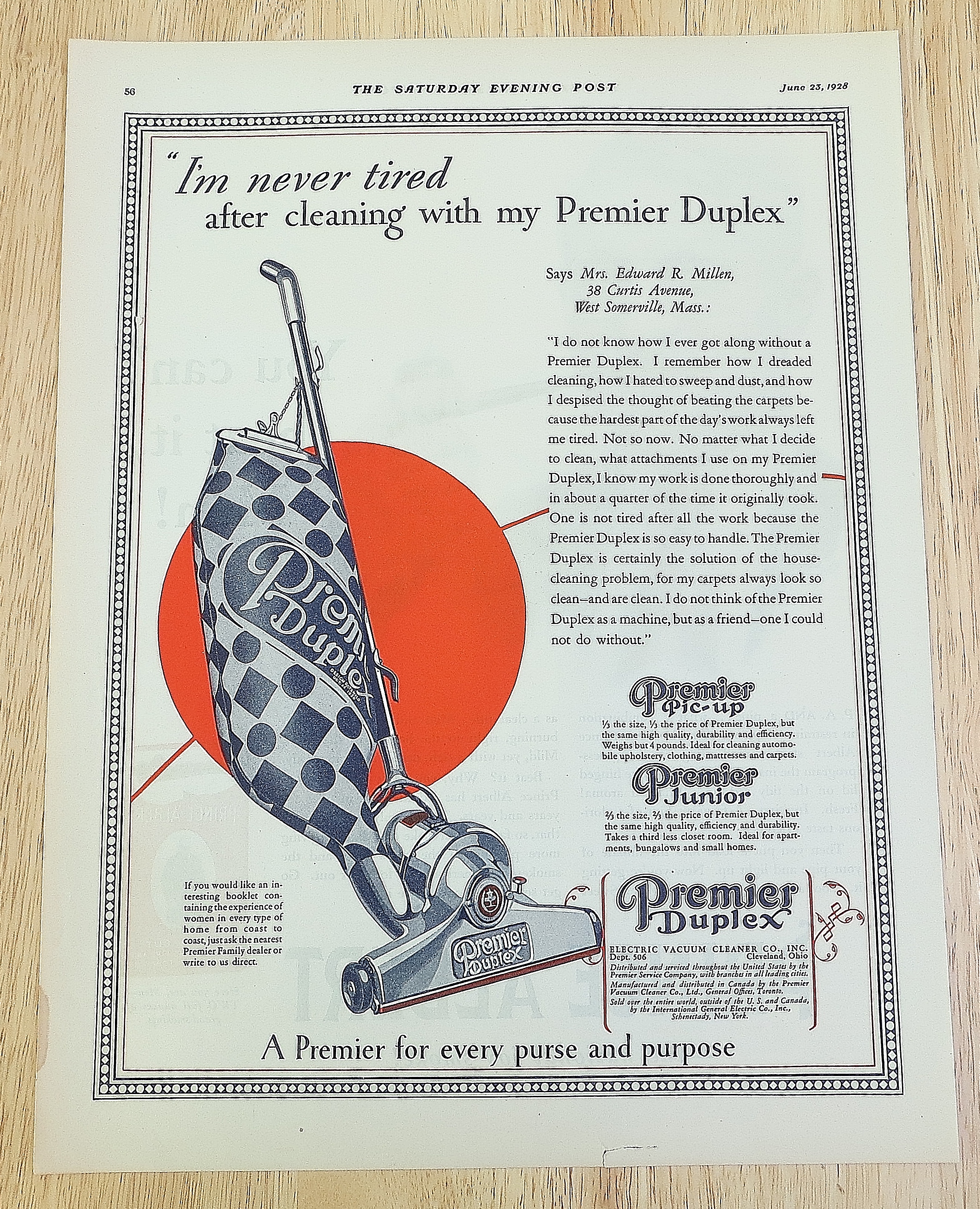 1928 Premier Duplex With Vacuum Cleaner