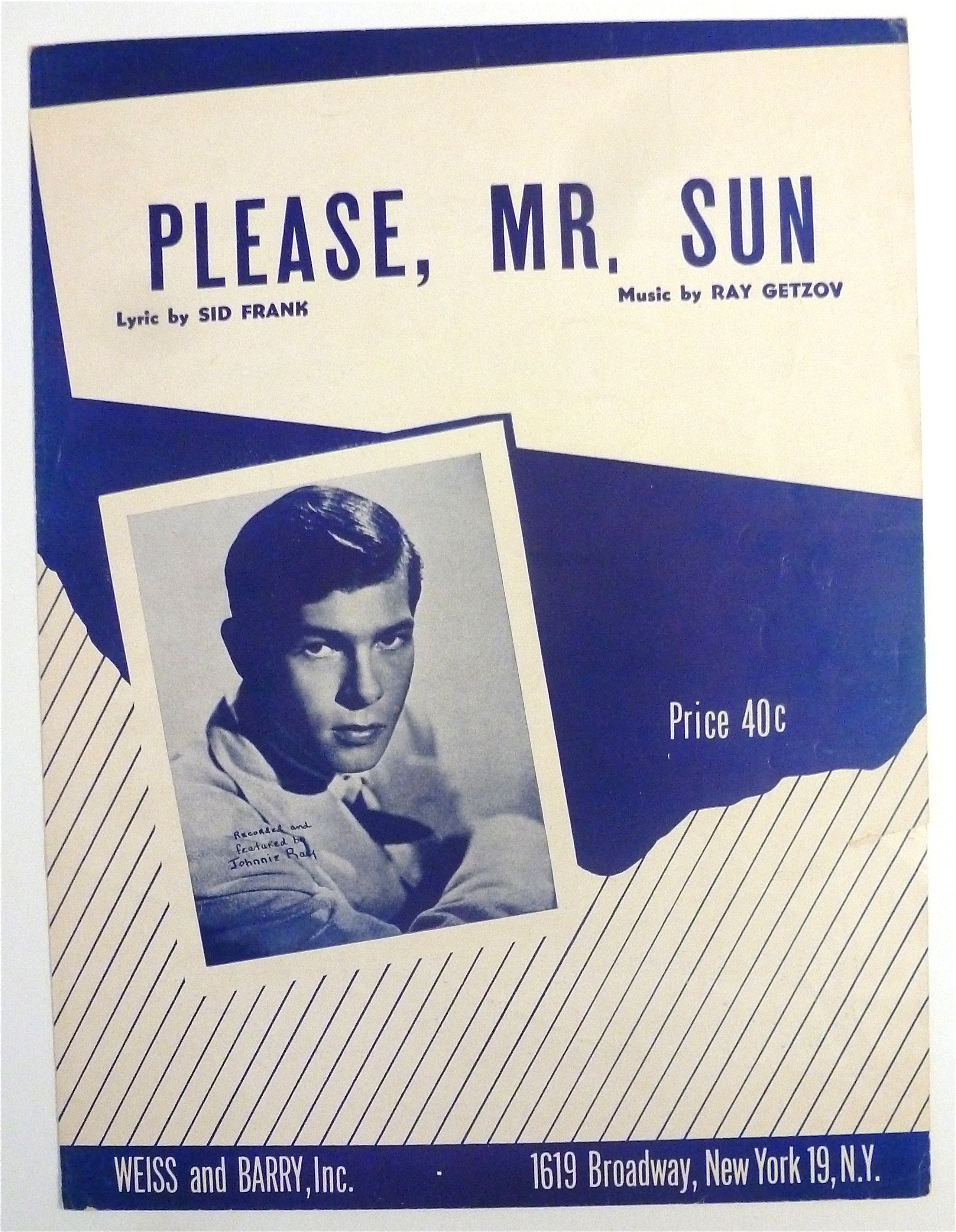 Sheet Music For 1951 Please, Mr. Sun