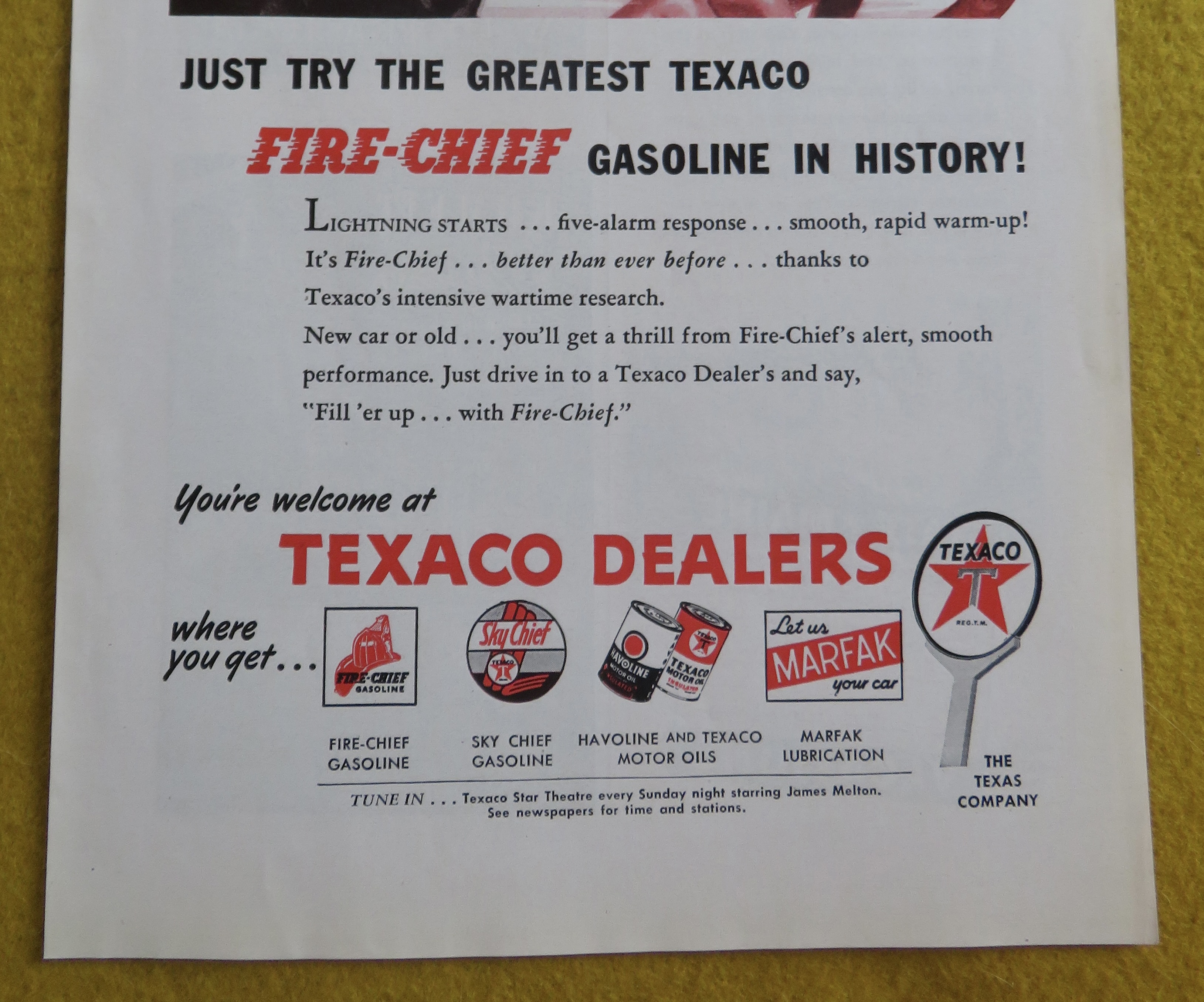 1946 Texaco Dealers With A Fireman Driving