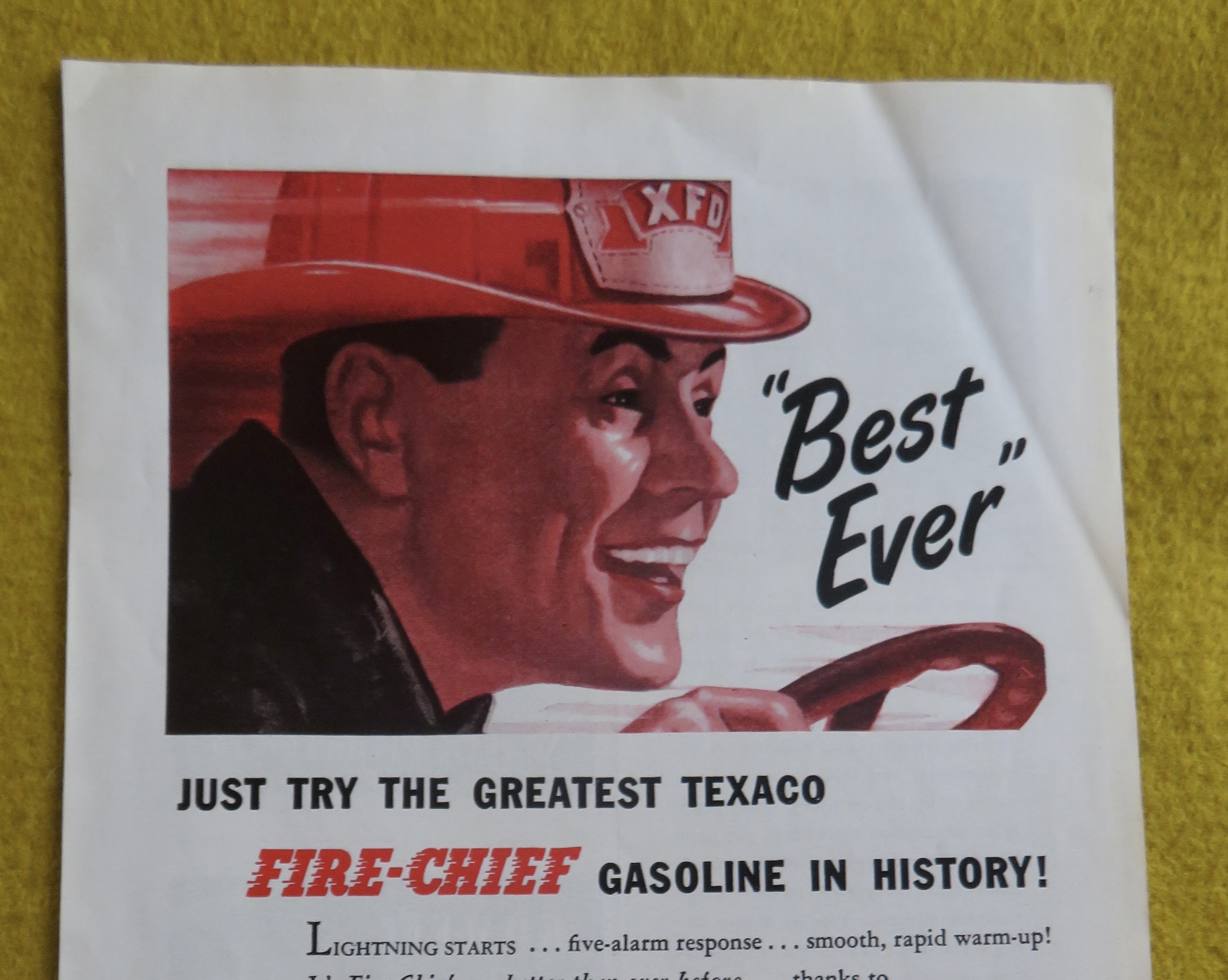 1946 Texaco Dealers With A Fireman Driving