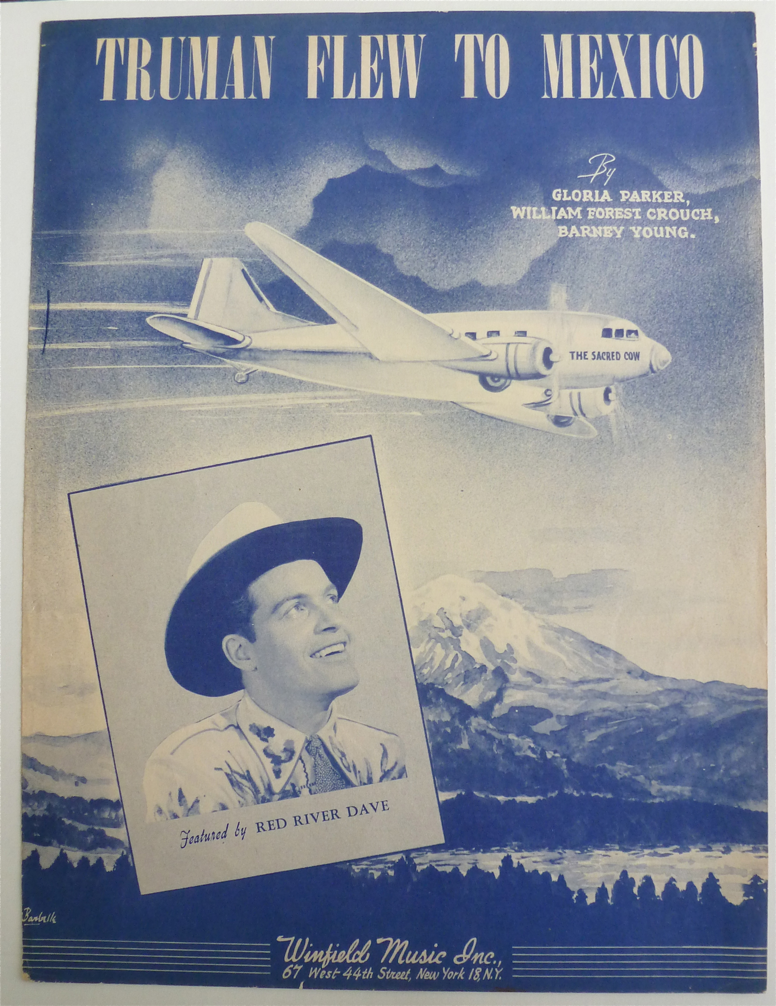 Sheet Music For 1947 Truman Flew To Mexico