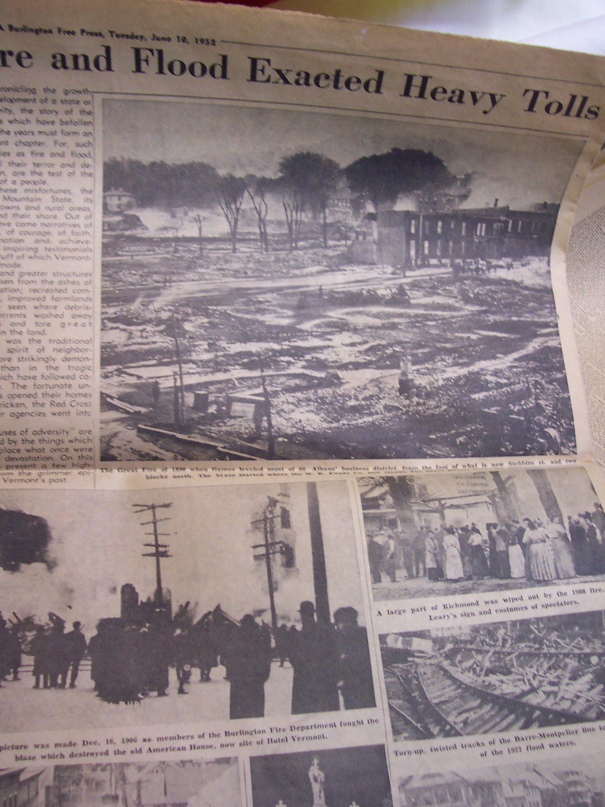 Newspaper 1952,Burlington Free Press 125th An