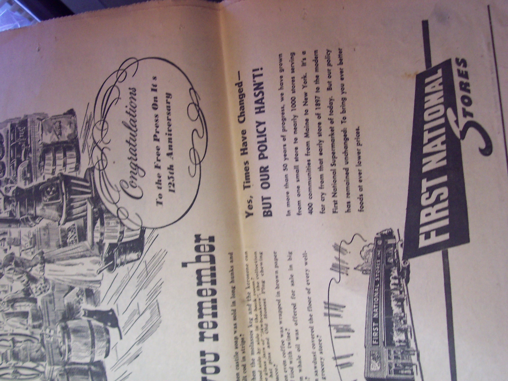 Newspaper 1952,Burlington Free Press 125th An