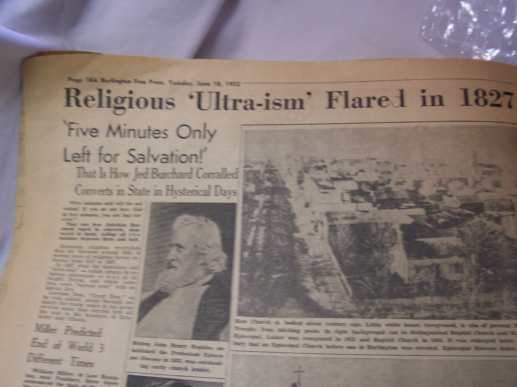 Newspaper 1952,Burlington Free Press 125th An