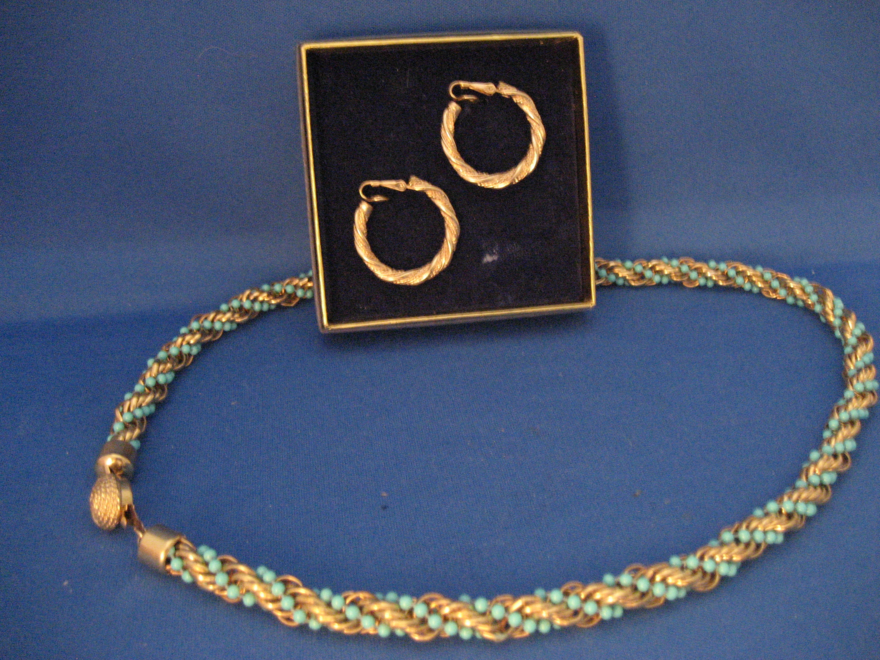 Rope Twisted Choker and Earrings