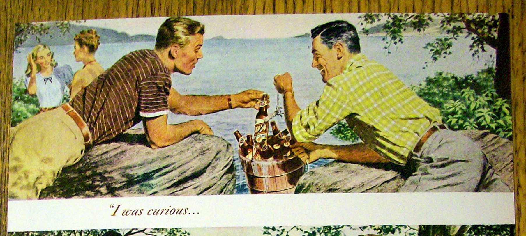 1948 Schlitz Beer with Men Talking About Beer