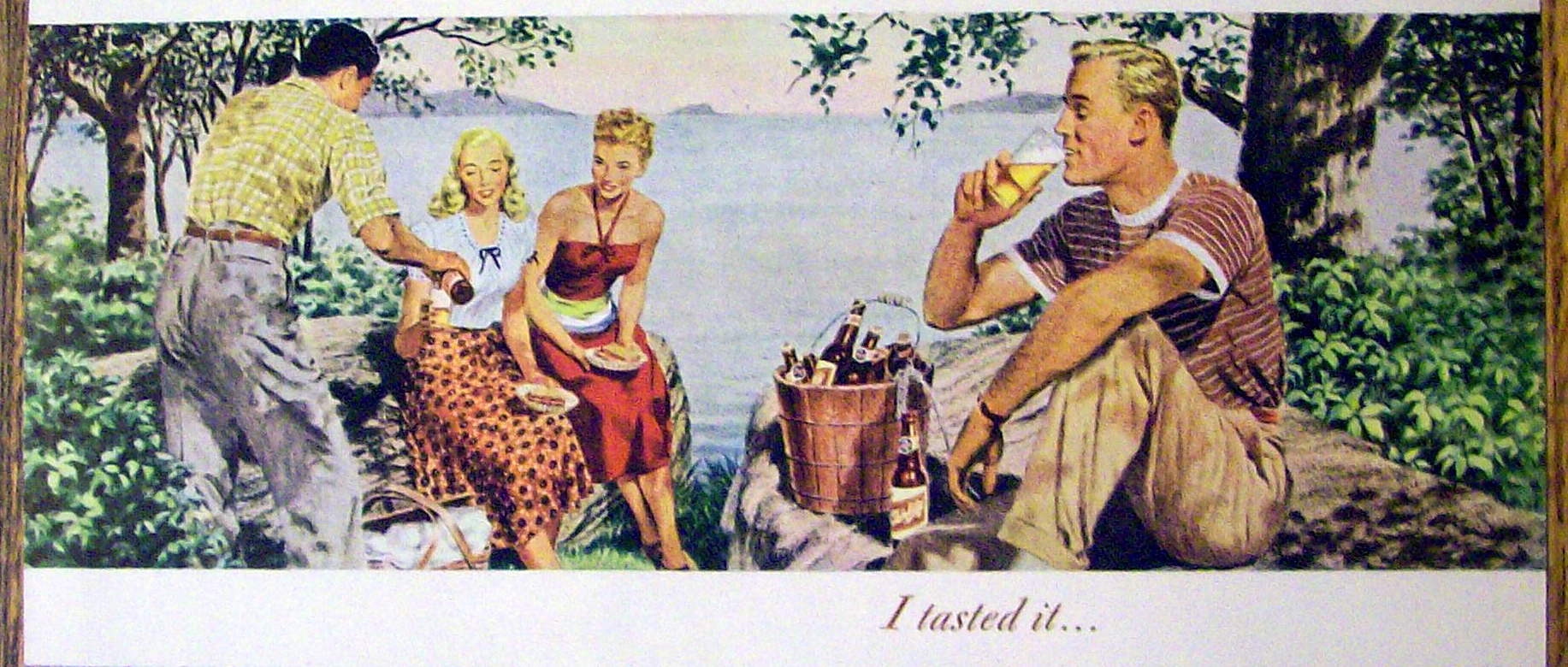 1948 Schlitz Beer with Men Talking About Beer