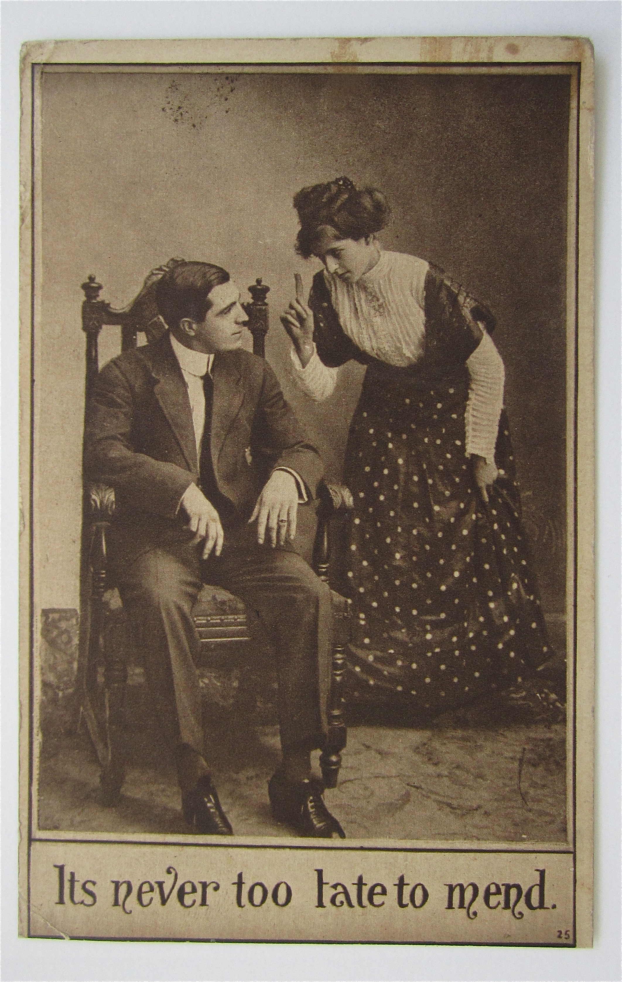 Man And Woman Talking Postcard