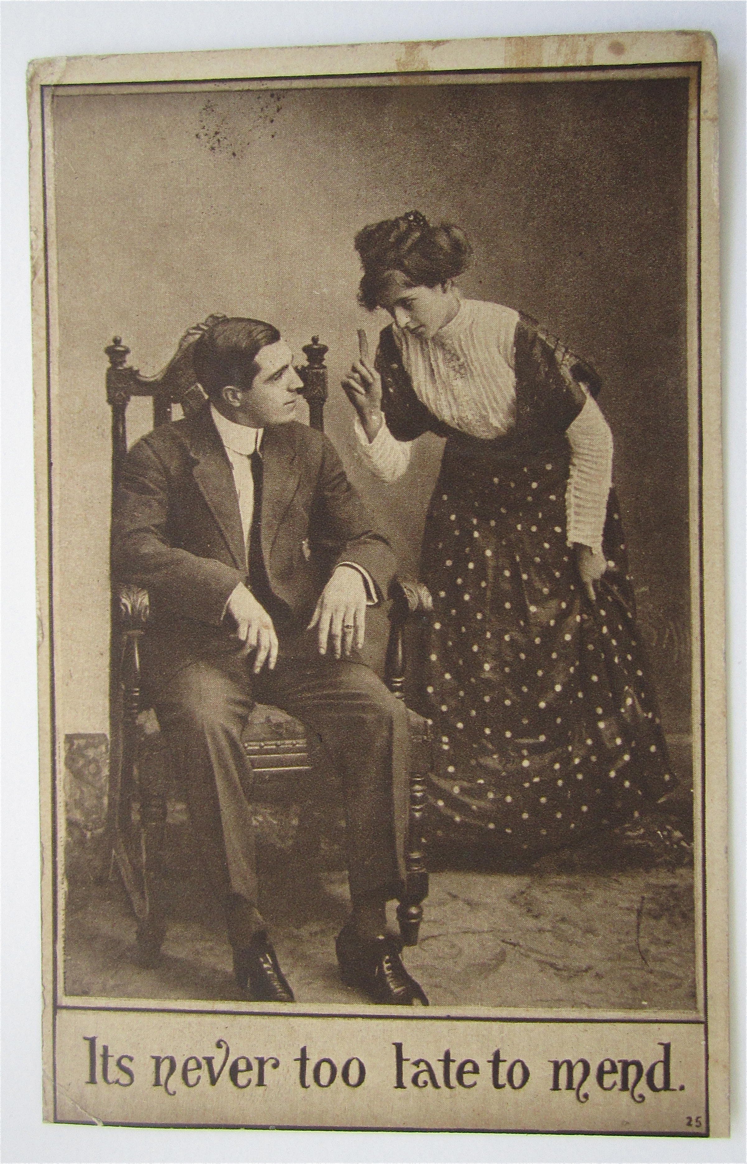 Man And Woman Talking Postcard
