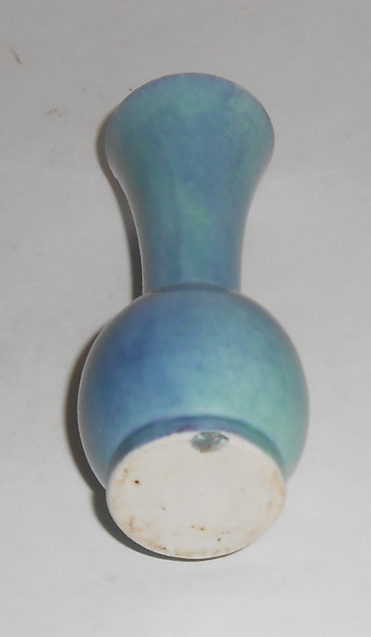 Rosemeade Pottery Blue Over Lt Blue Vase! MINT