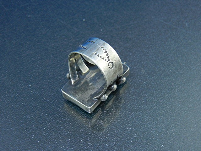 Navajo Sterling Silver Gary G Kingman Turquoise Ring