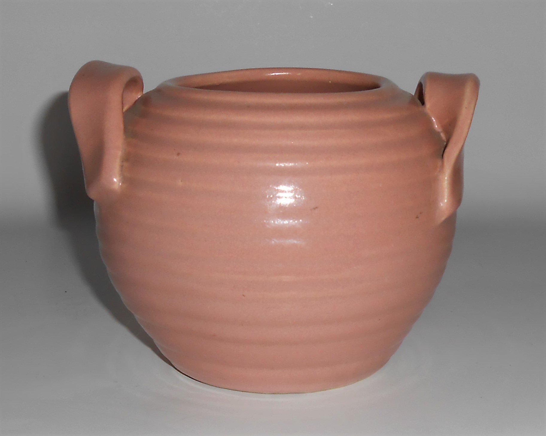 Camark Art Pottery Wheel Thrown Peach/Pink Vase
