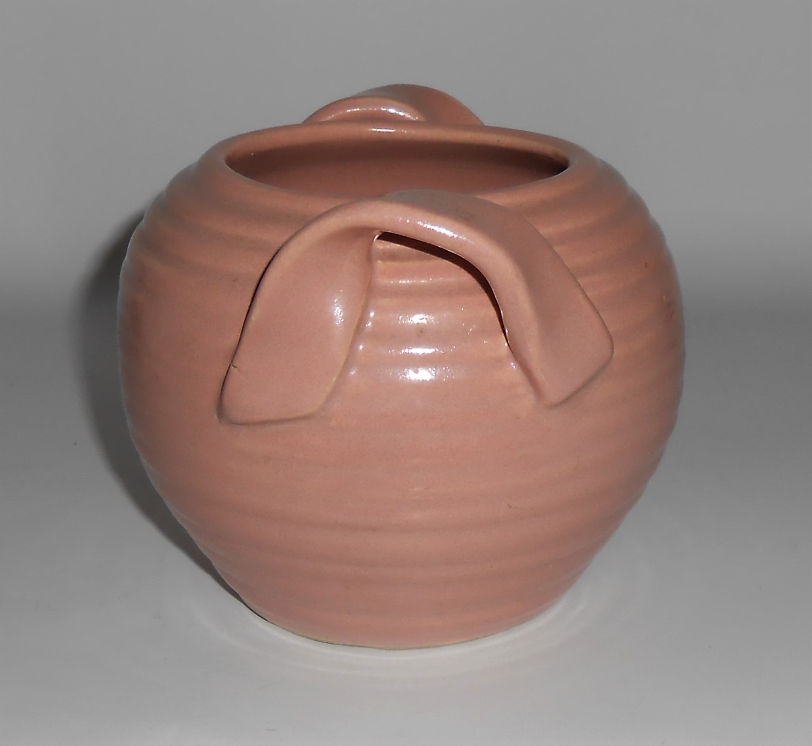 Camark Art Pottery Wheel Thrown Peach/Pink Vase