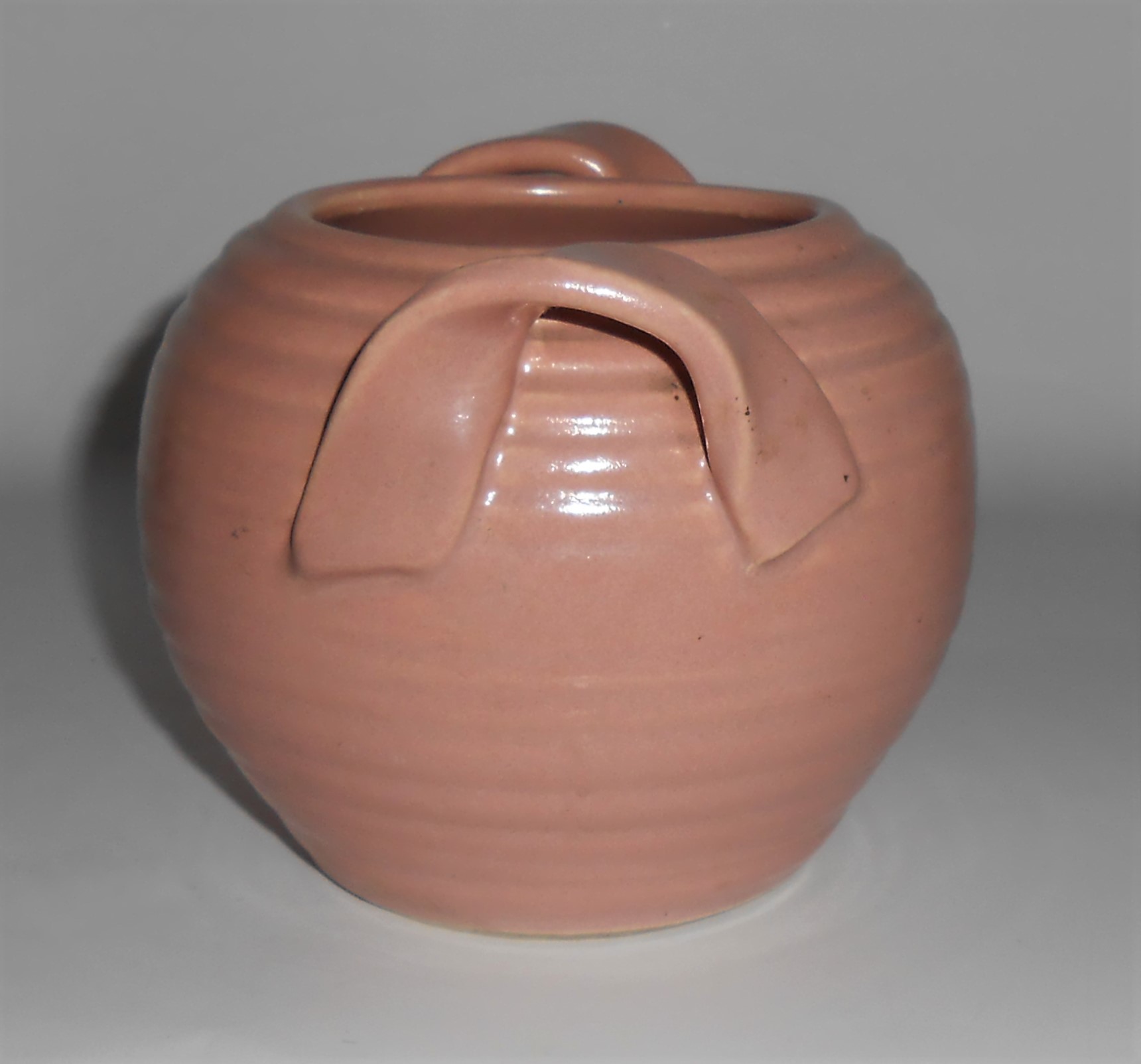 Camark Art Pottery Wheel Thrown Peach/Pink Vase
