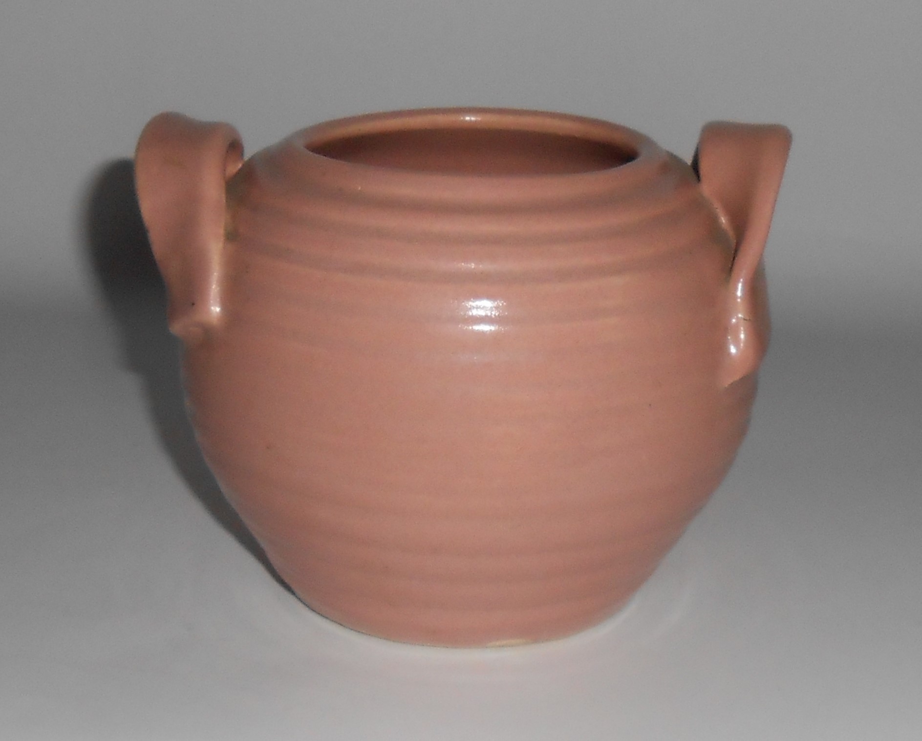 Camark Art Pottery Wheel Thrown Peach/Pink Vase