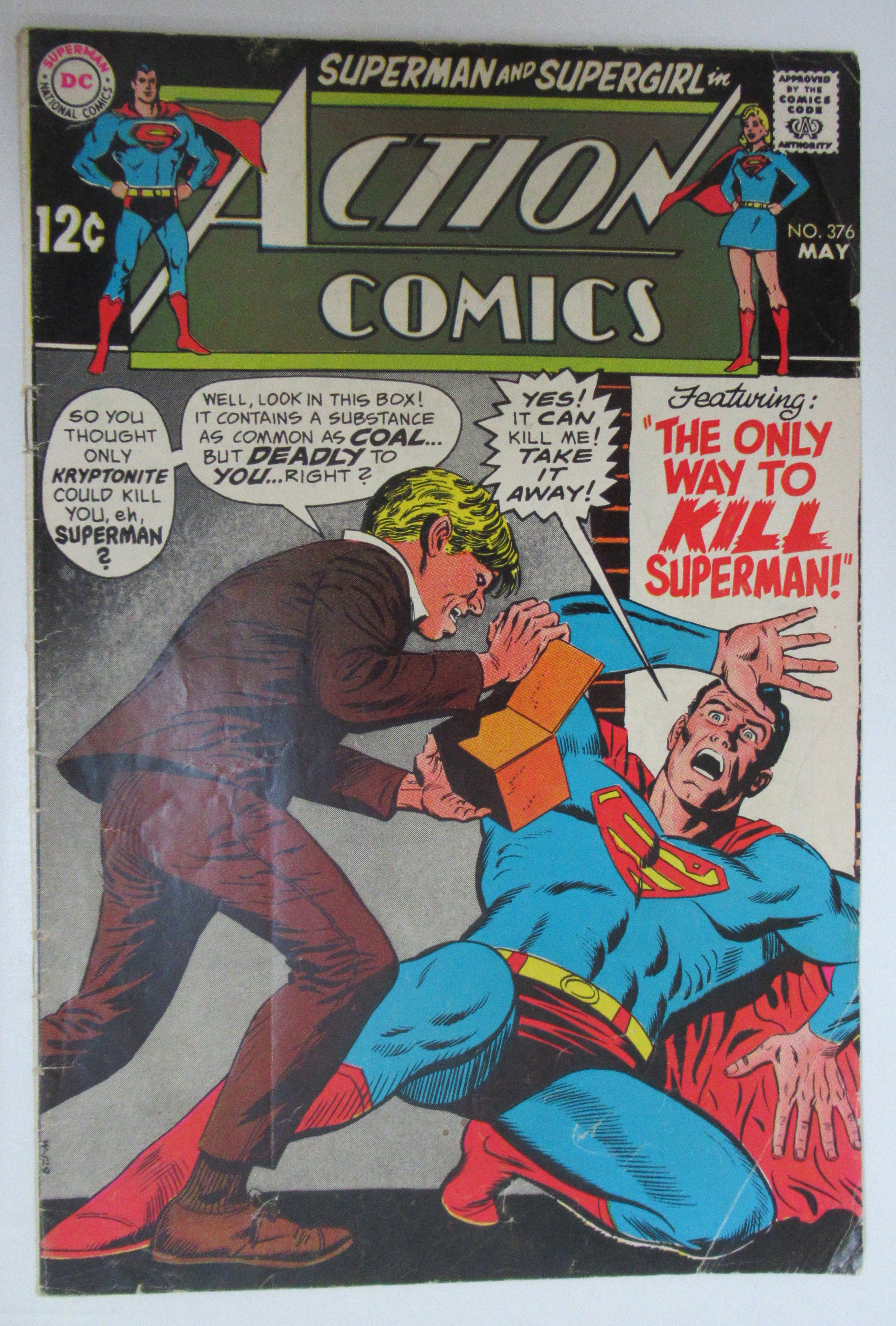 Action Comics #376 May 1969 Only Way To Kill Superman