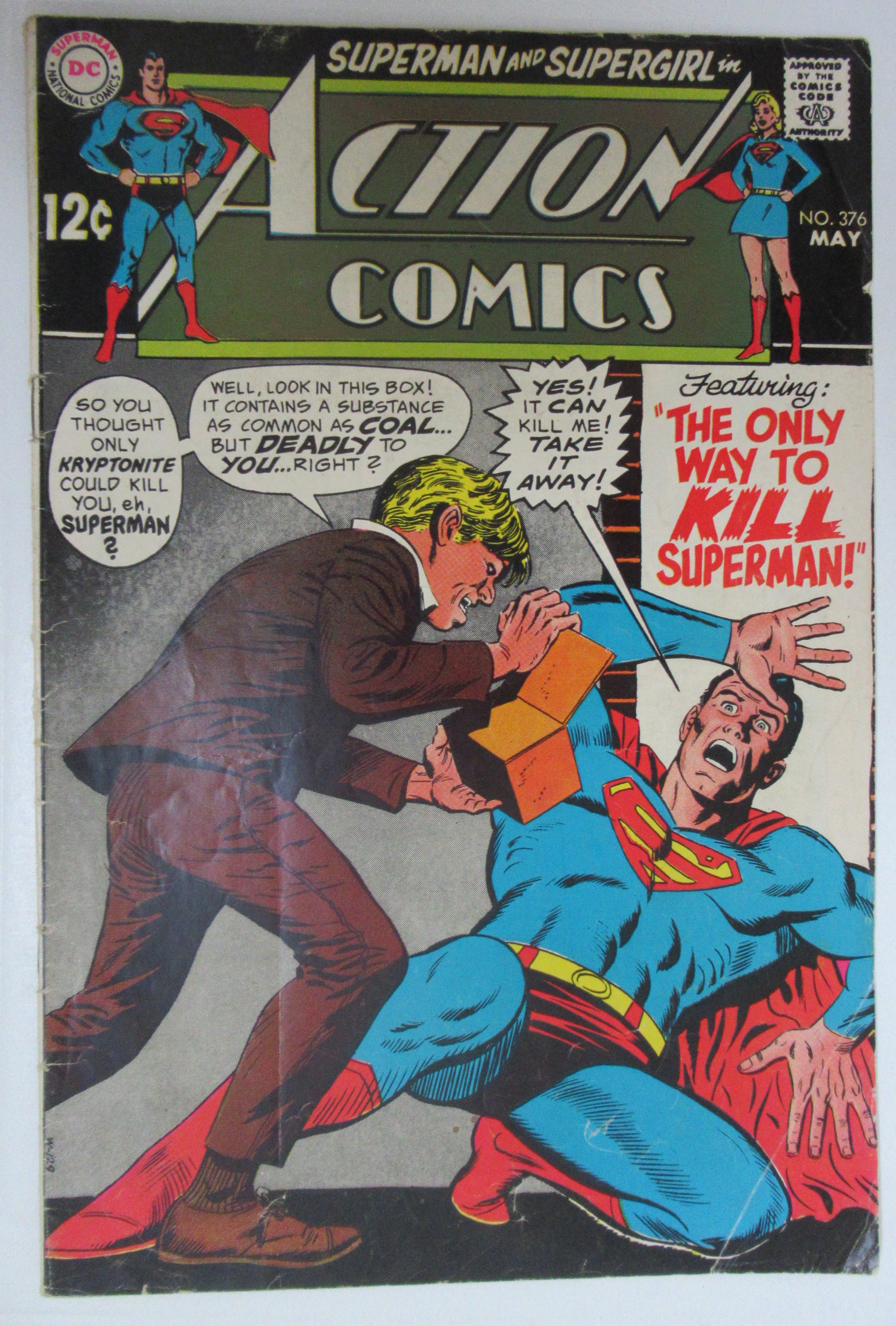 Action Comics #376 May 1969 Only Way To Kill Superman