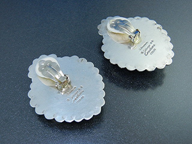 David Troutman Sterling Silver Lapis Amber Heart Earrin