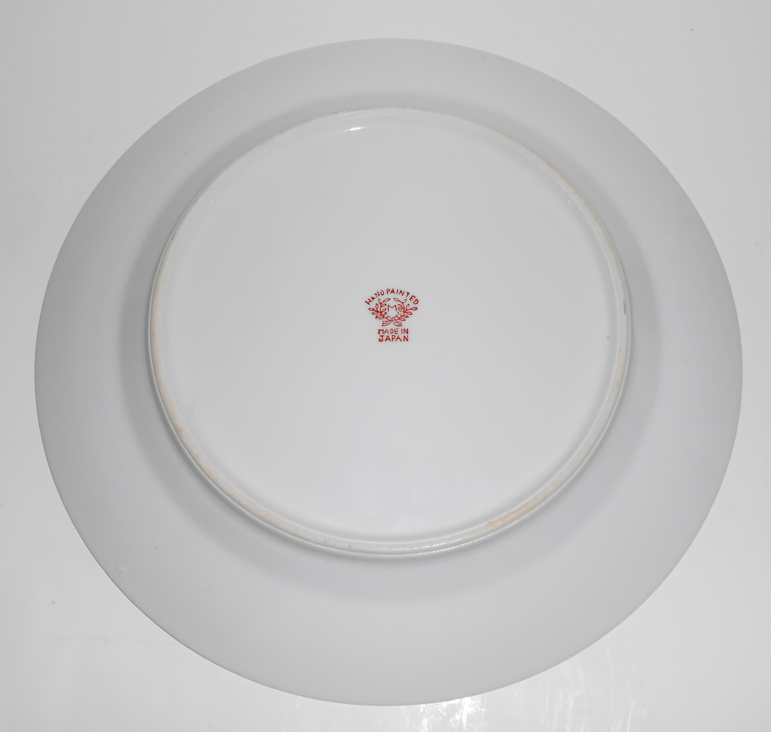 Noritake Porcelain Morimura China River Bridge Huts Mt