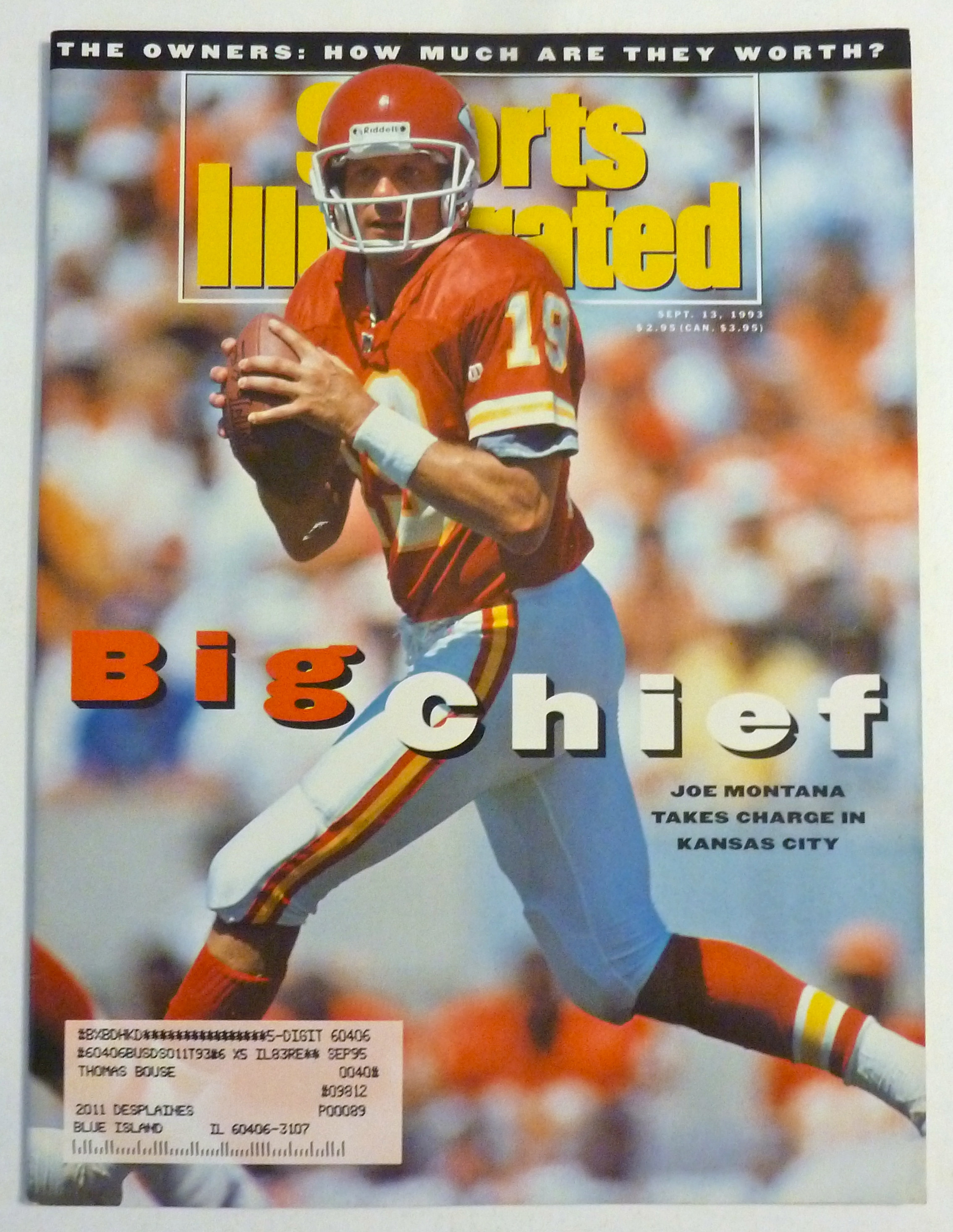 Sports Illustrated Magazine September 13, 1993 Montana