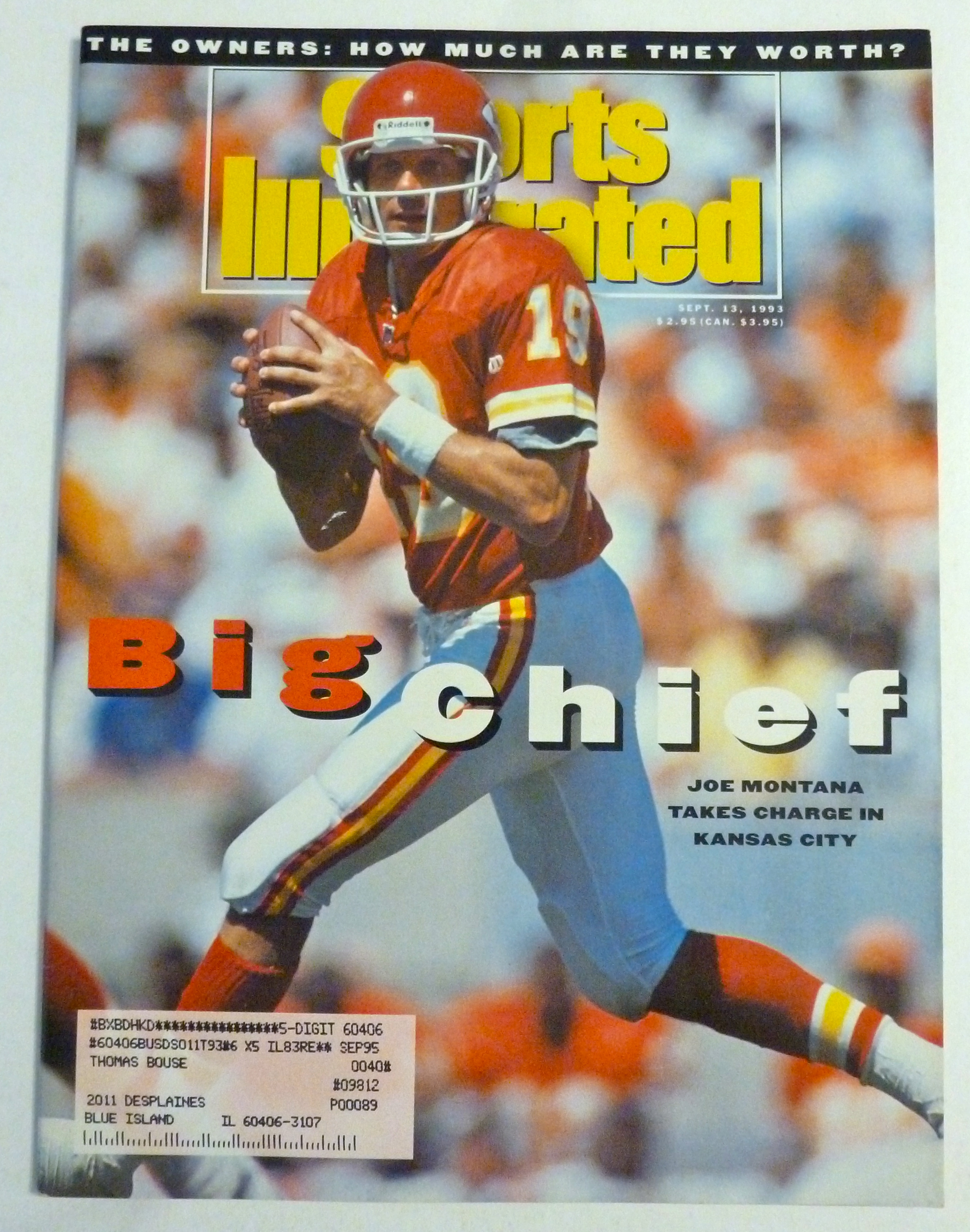 Sports Illustrated Magazine September 13, 1993 Montana