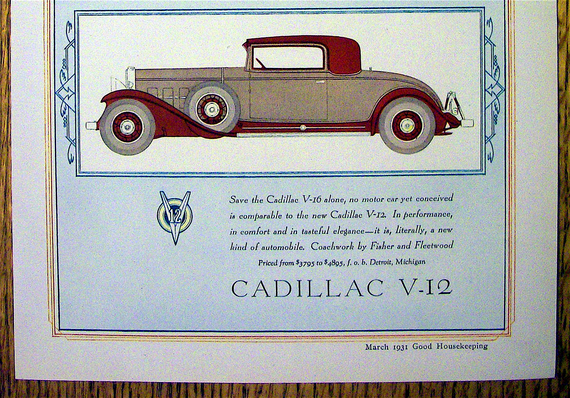 1931 Cadillac with the Cadillac V-12