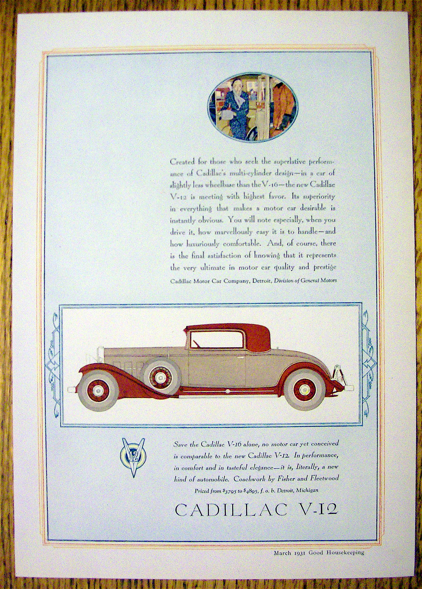 1931 Cadillac with the Cadillac V-12