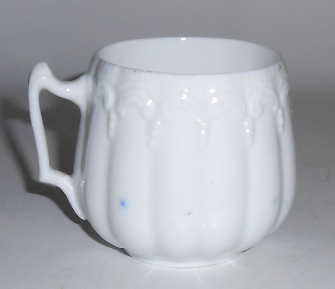 Flow Blue China Demitasse Cup Windmill W/Gold