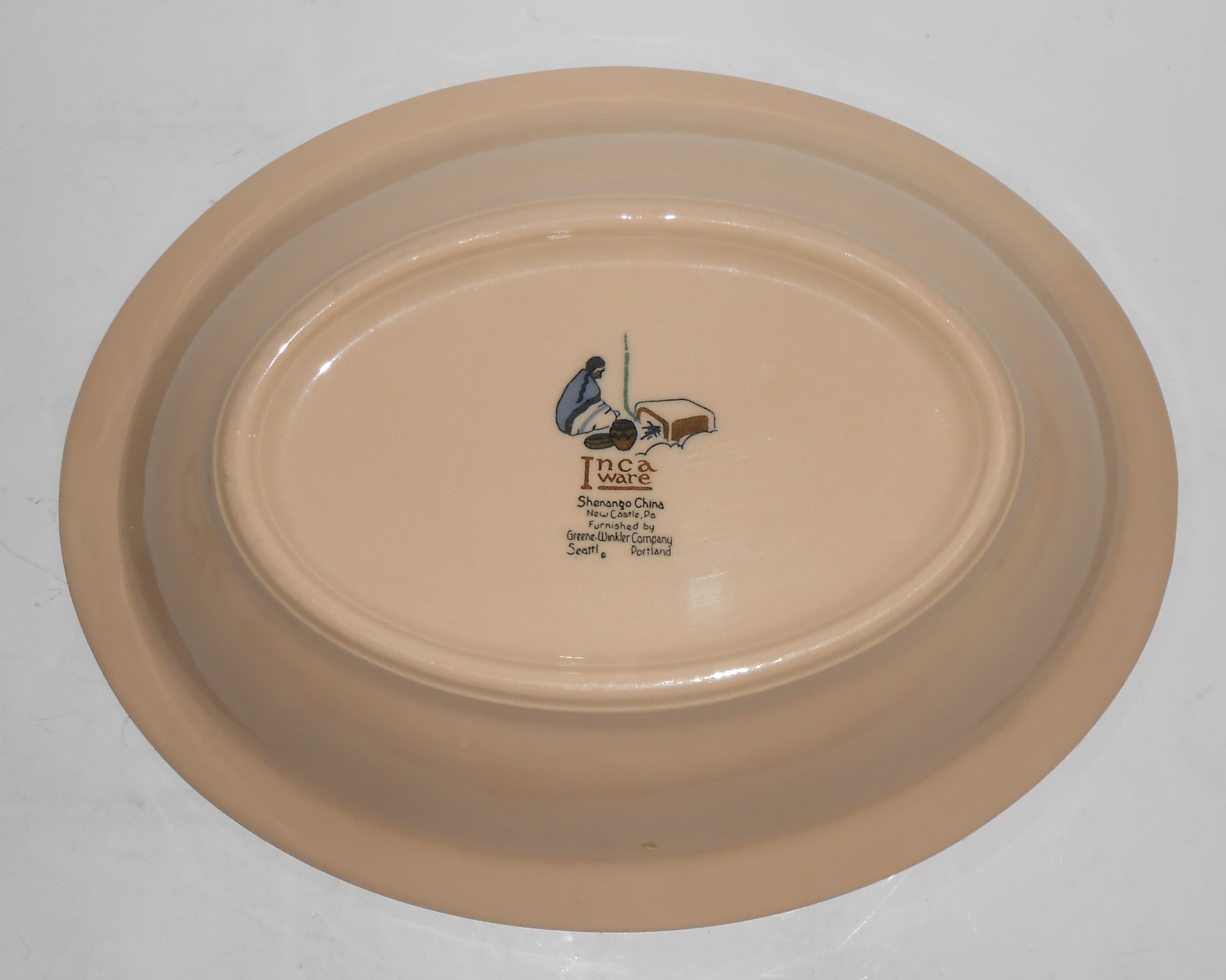 Shenango Restaurant China Red Roselyn Vegetable Bowl #2