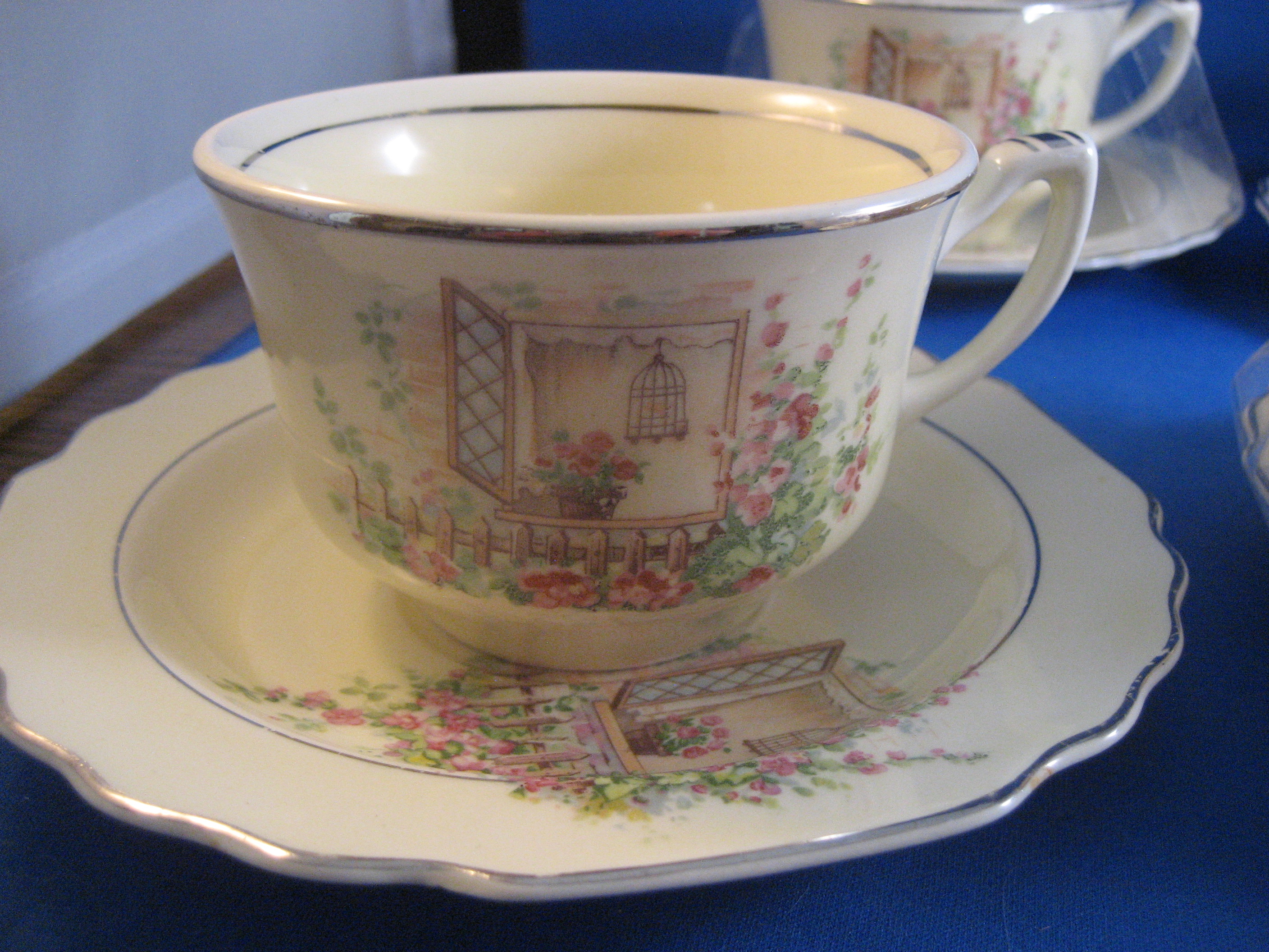 Lido W.S. George Canary Cups and Saucers