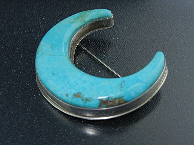 David Troutman Kingman Turquoise Pin