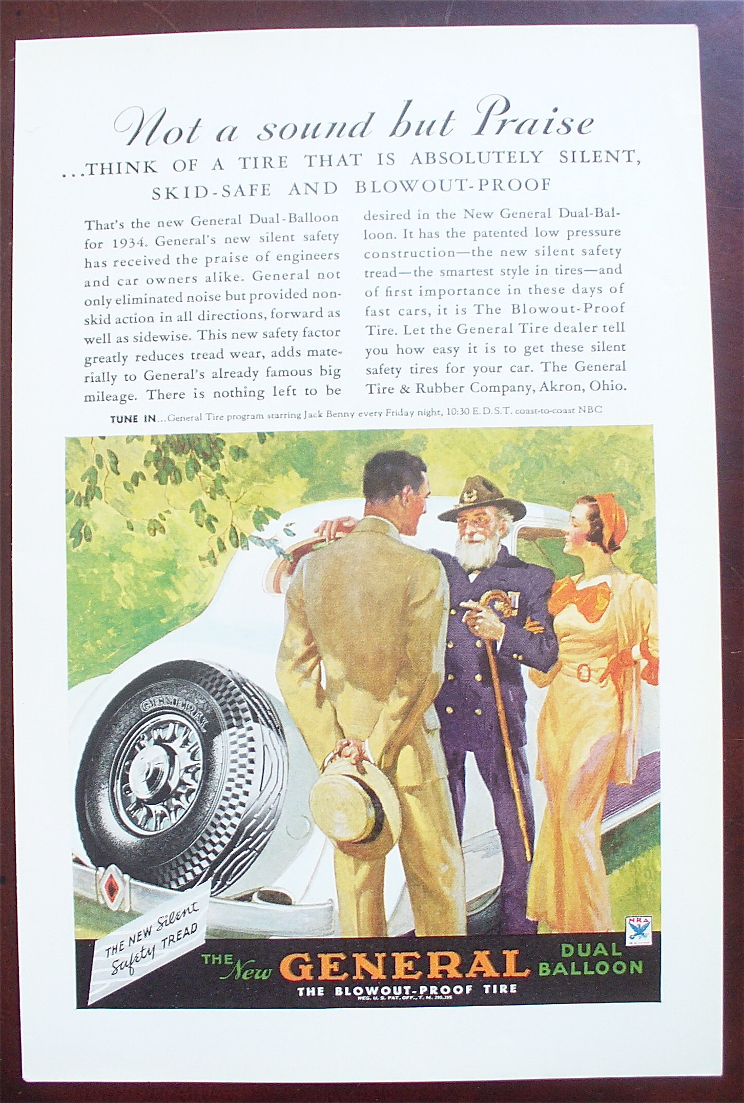 1934 General Tire with a General Talking to a Man