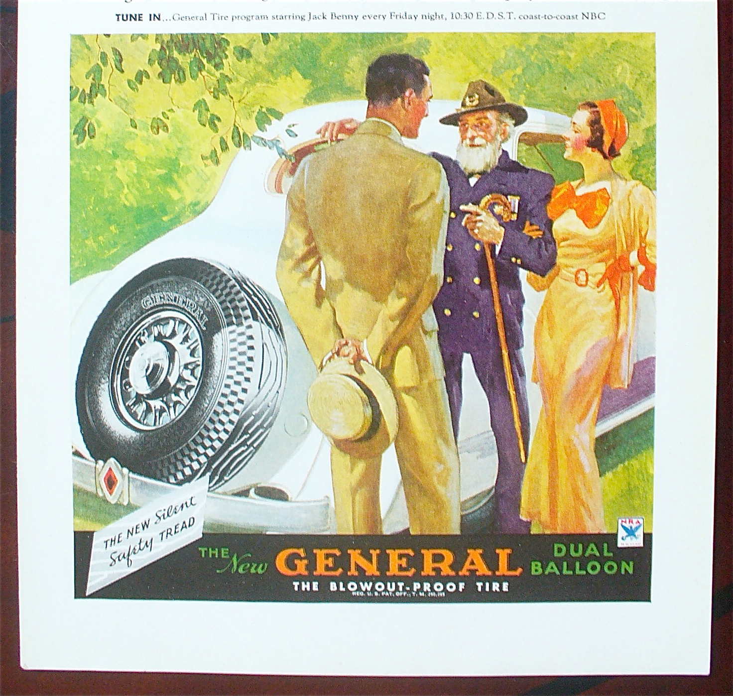 1934 General Tire with a General Talking to a Man