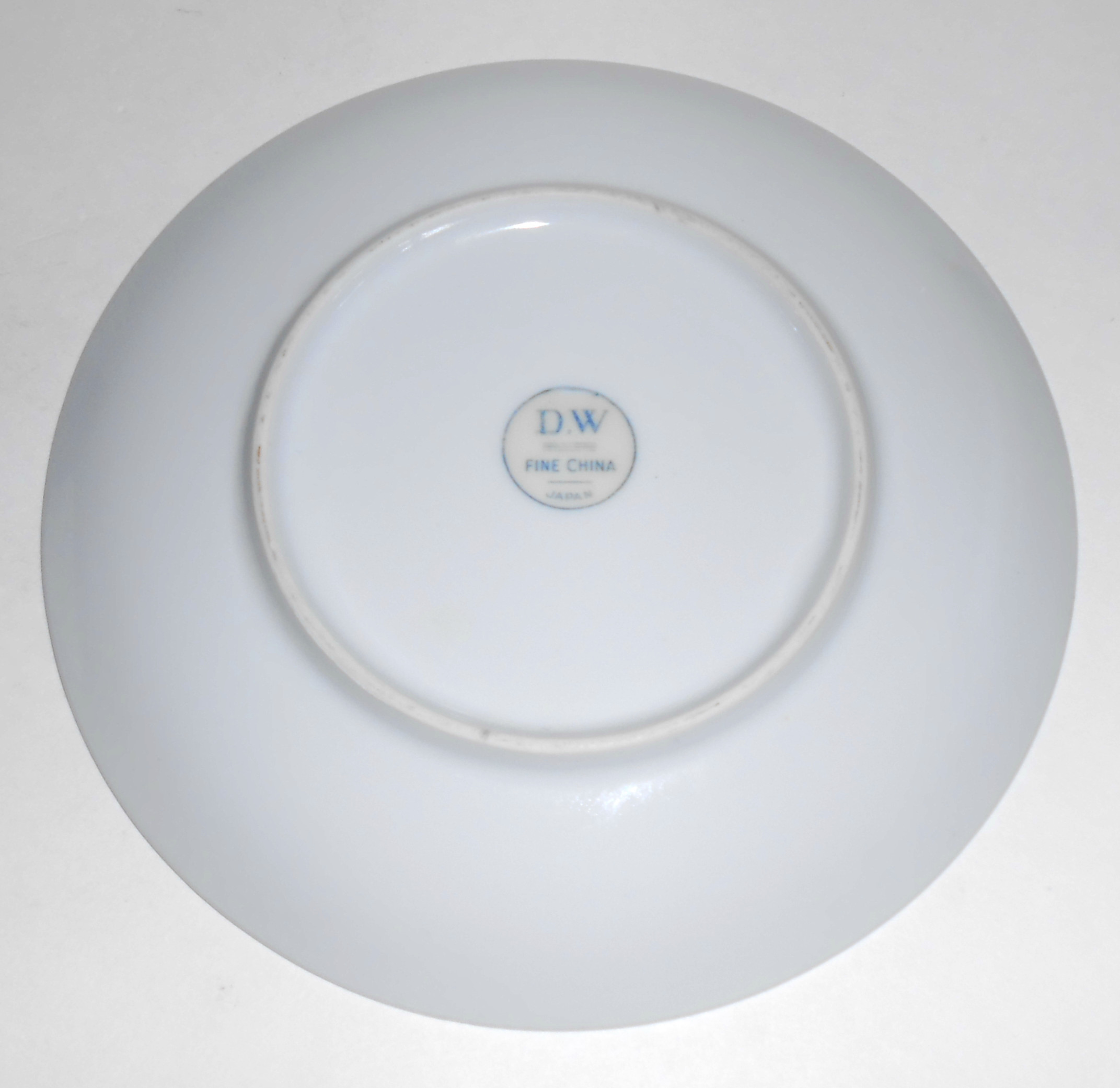 DW Fine Japan Porcelain China Floral Tree Bread Plate