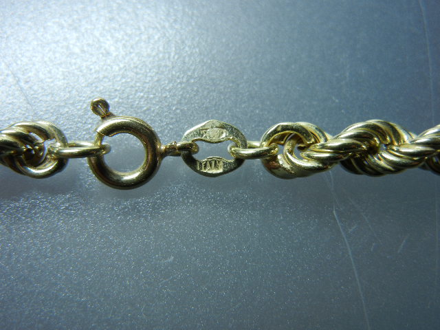 14K Gold Rope Chain 26 Inch 14 Grams Necklace