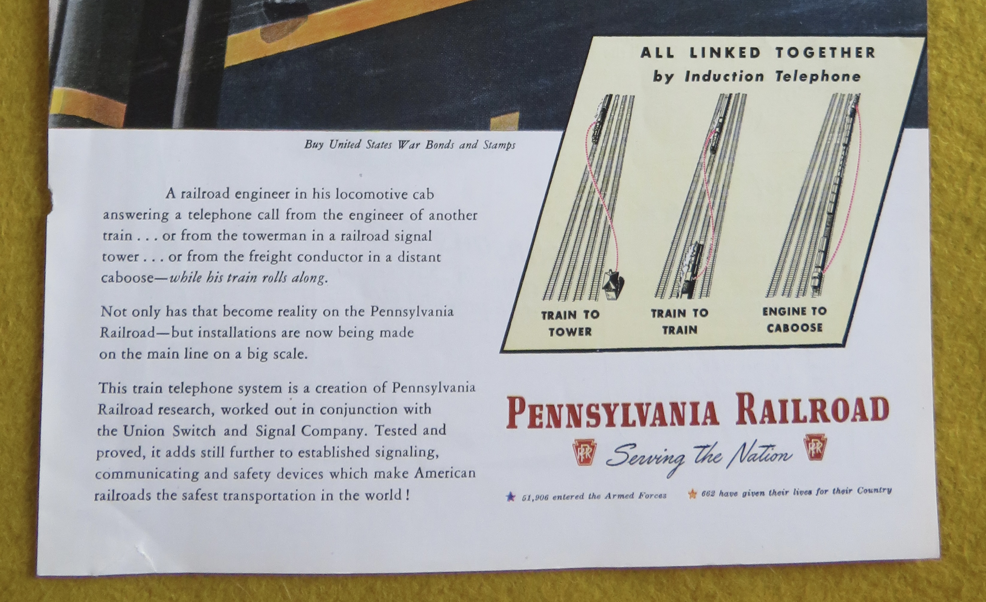 1945 Pennsylvania Railroad w/ Engineer on the Telephone