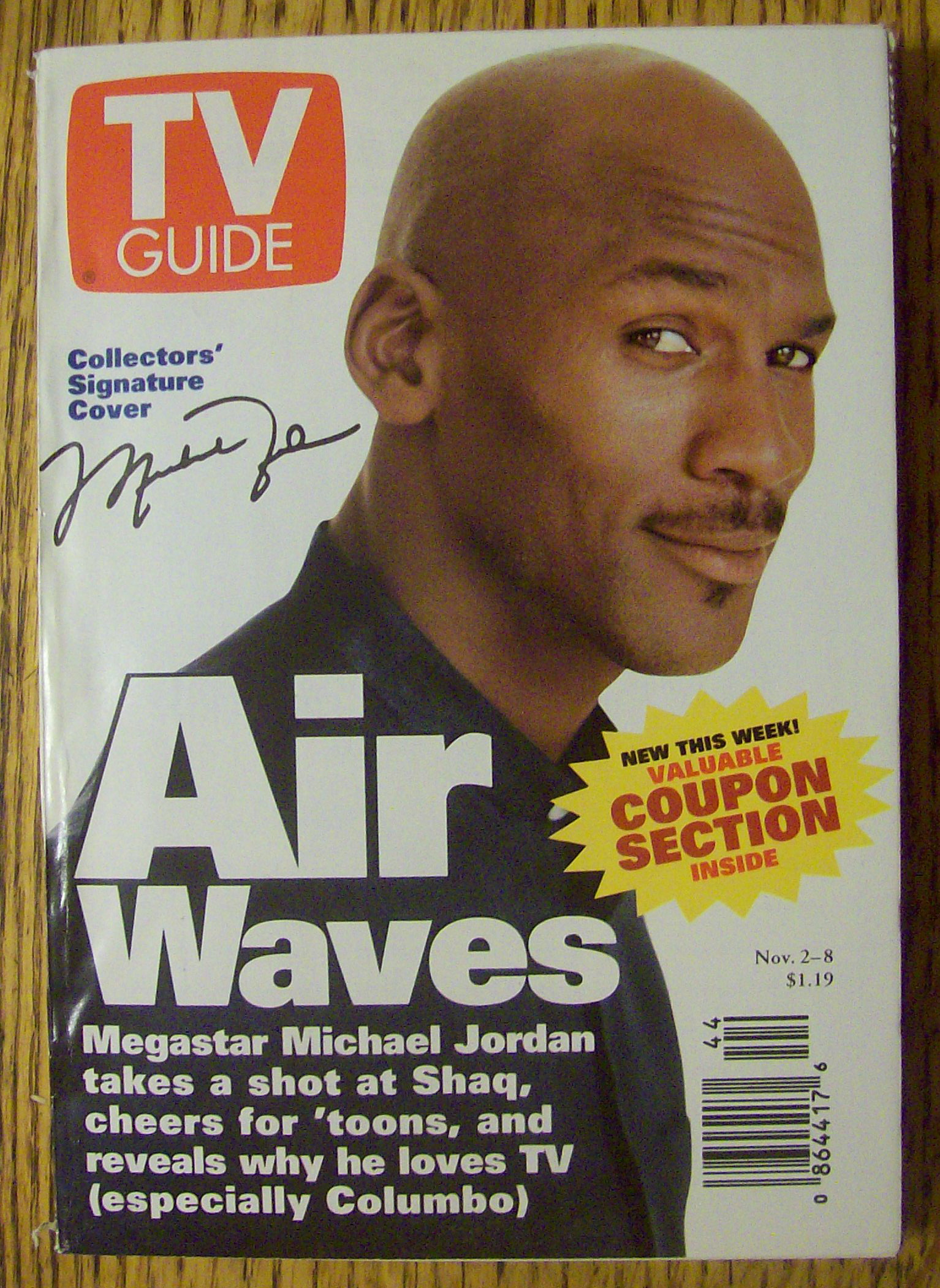 TV Guide November 2-8, 1996 Michael Jordan (Air Waves)