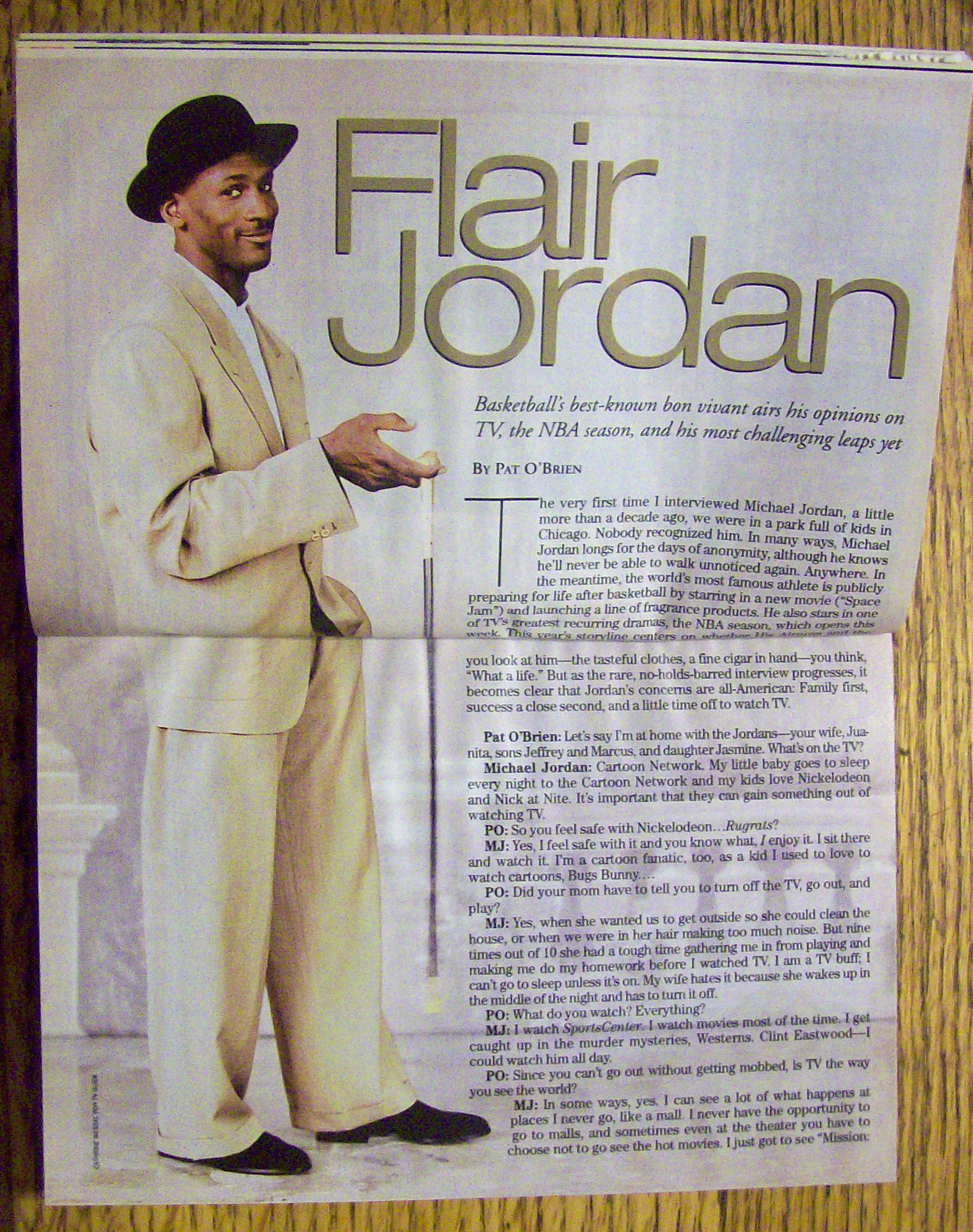 TV Guide November 2-8, 1996 Michael Jordan (Air Waves)