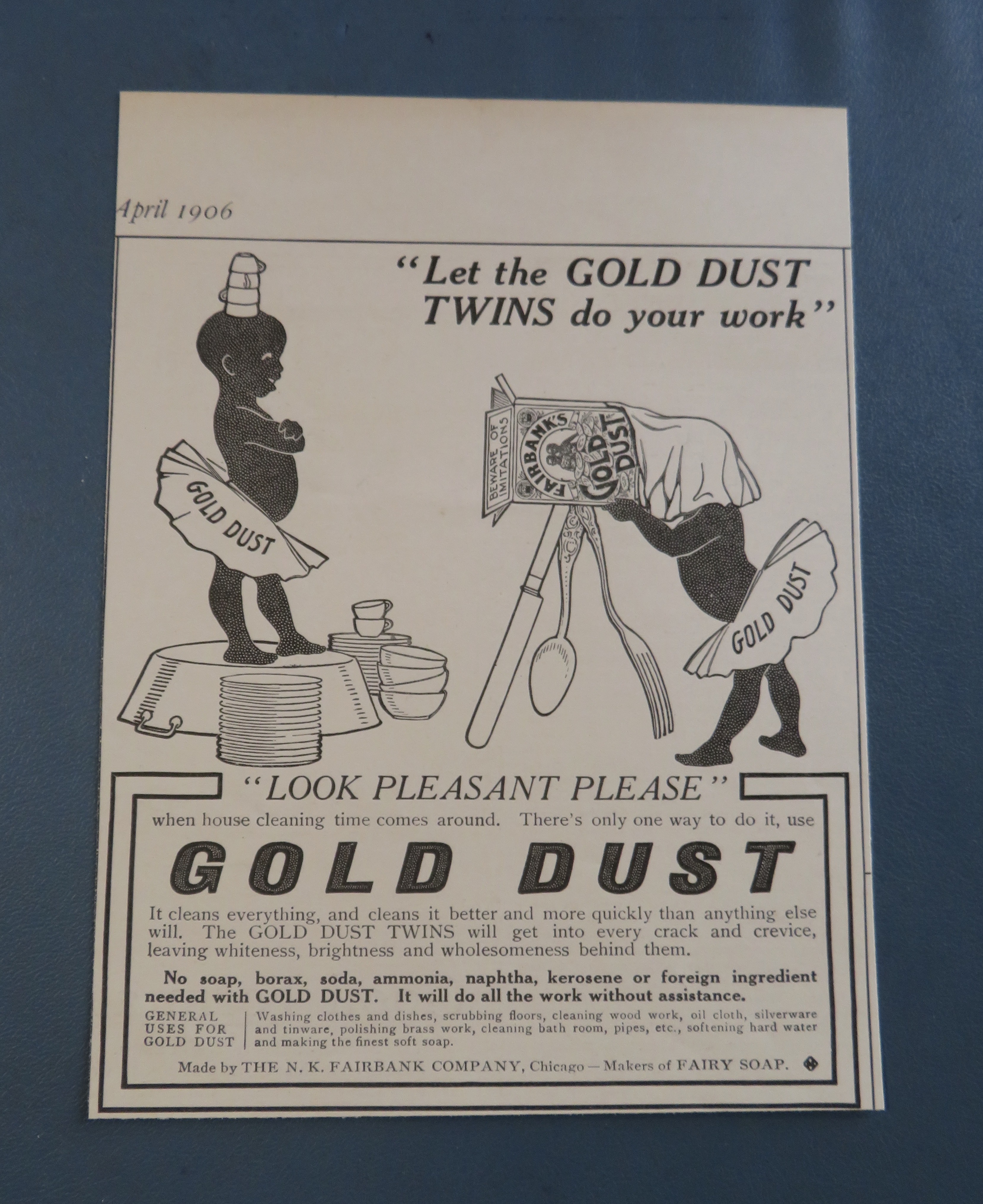 1906 Gold Dust Washing Powder with Gold Dust Twins