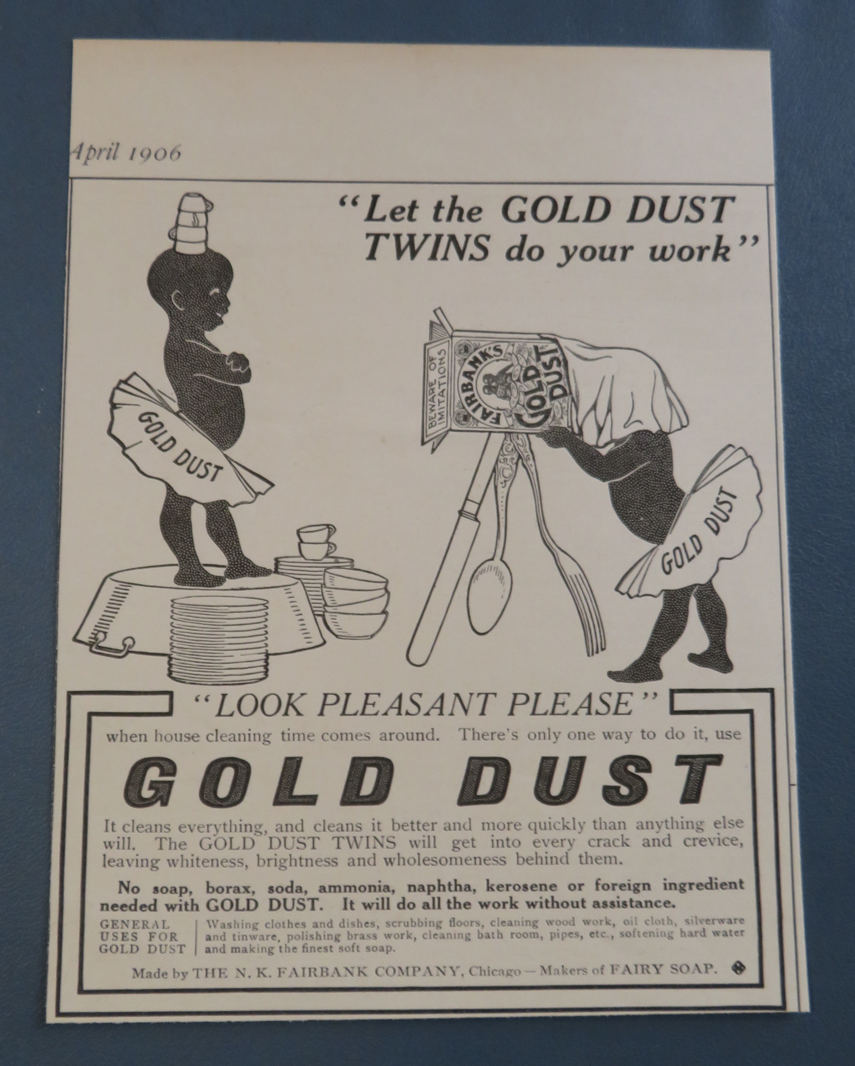1906 Gold Dust Washing Powder with Gold Dust Twins