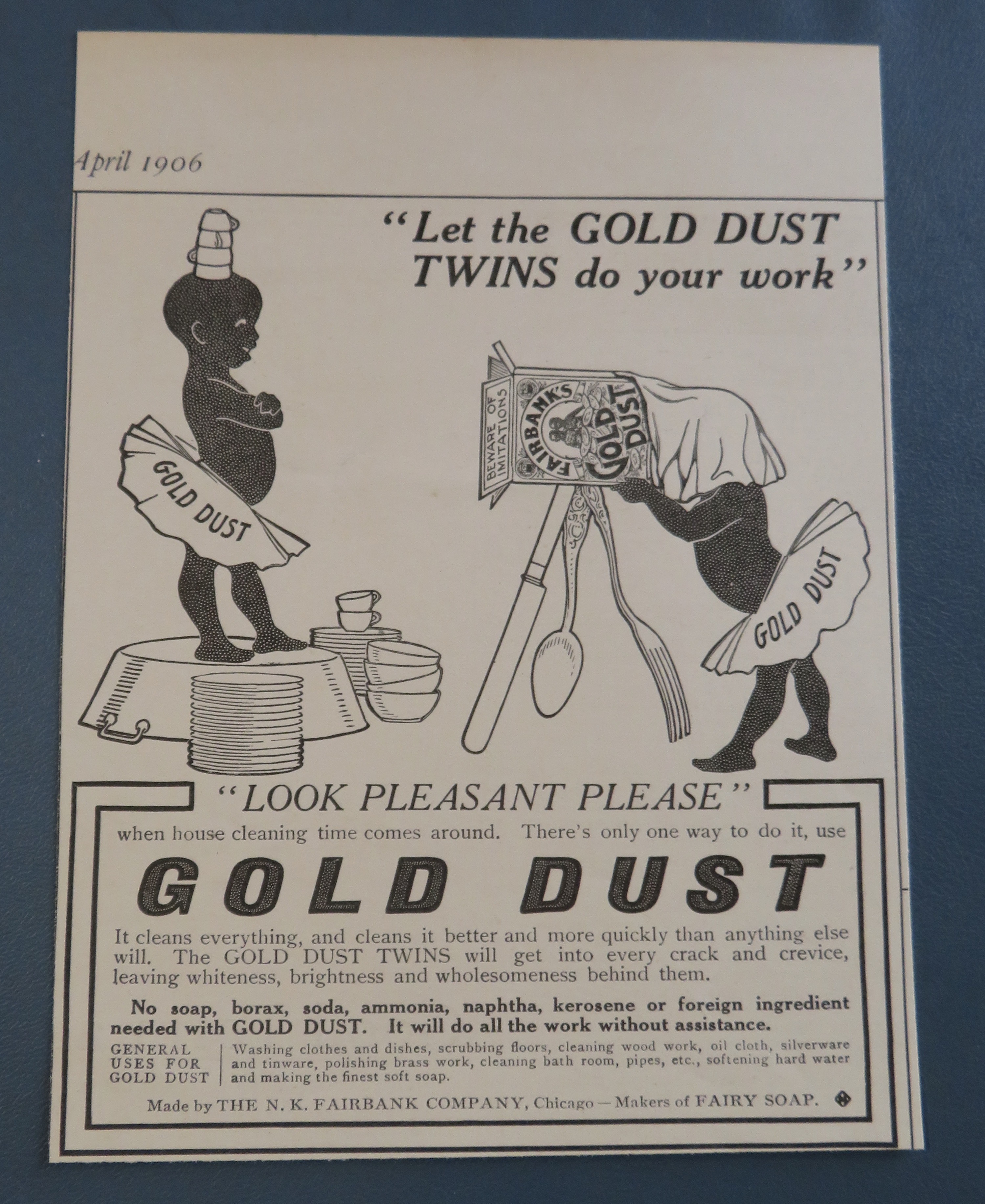 1906 Gold Dust Washing Powder with Gold Dust Twins