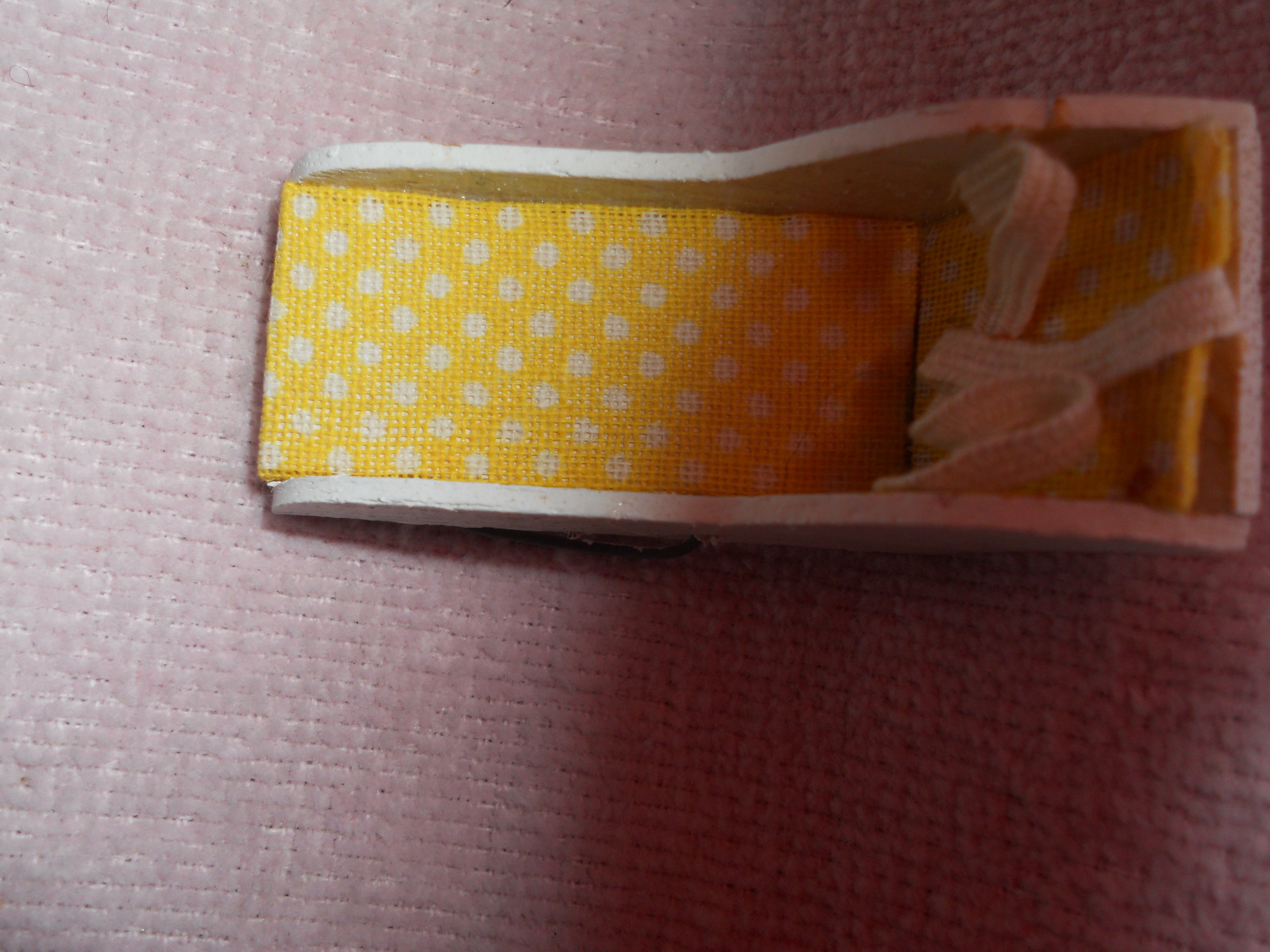 Doll House Wood Doll Seat with covered pad