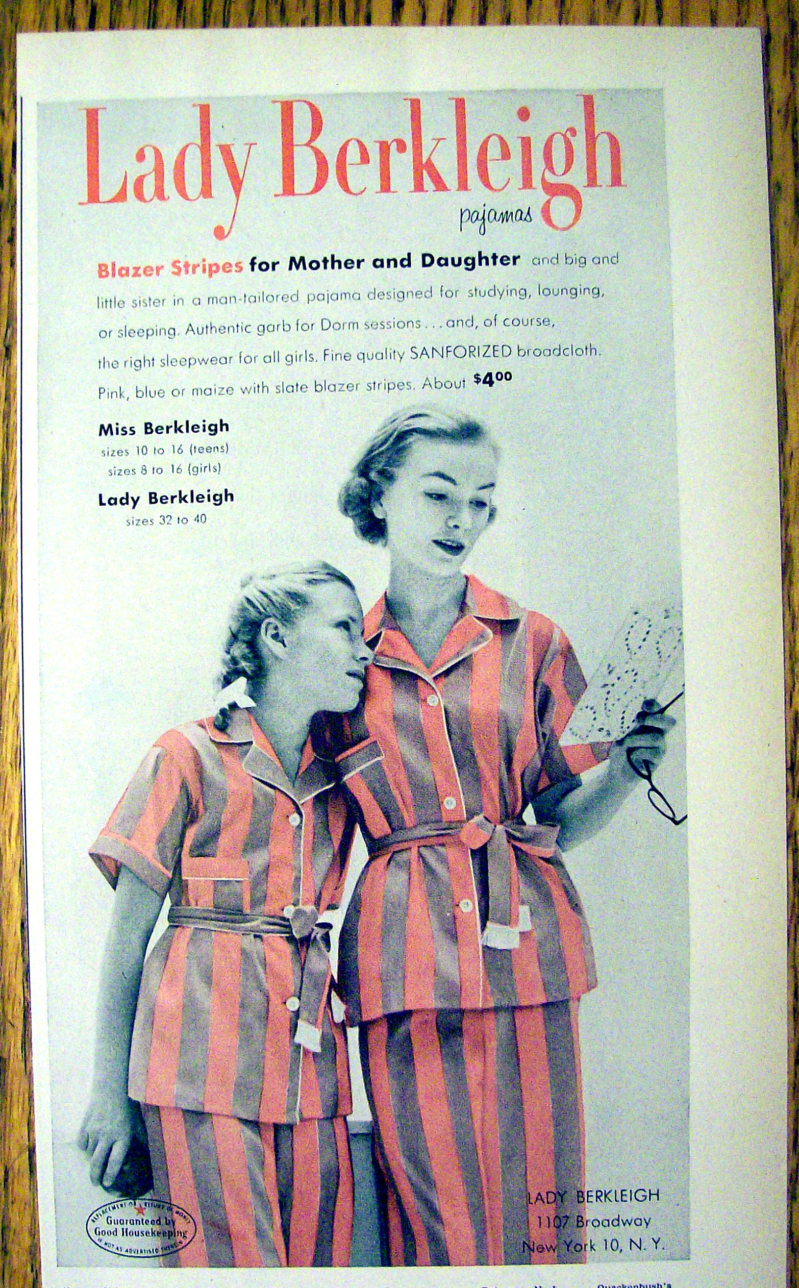 1952 Lady Berkleigh Blazer Stripe Pajamas